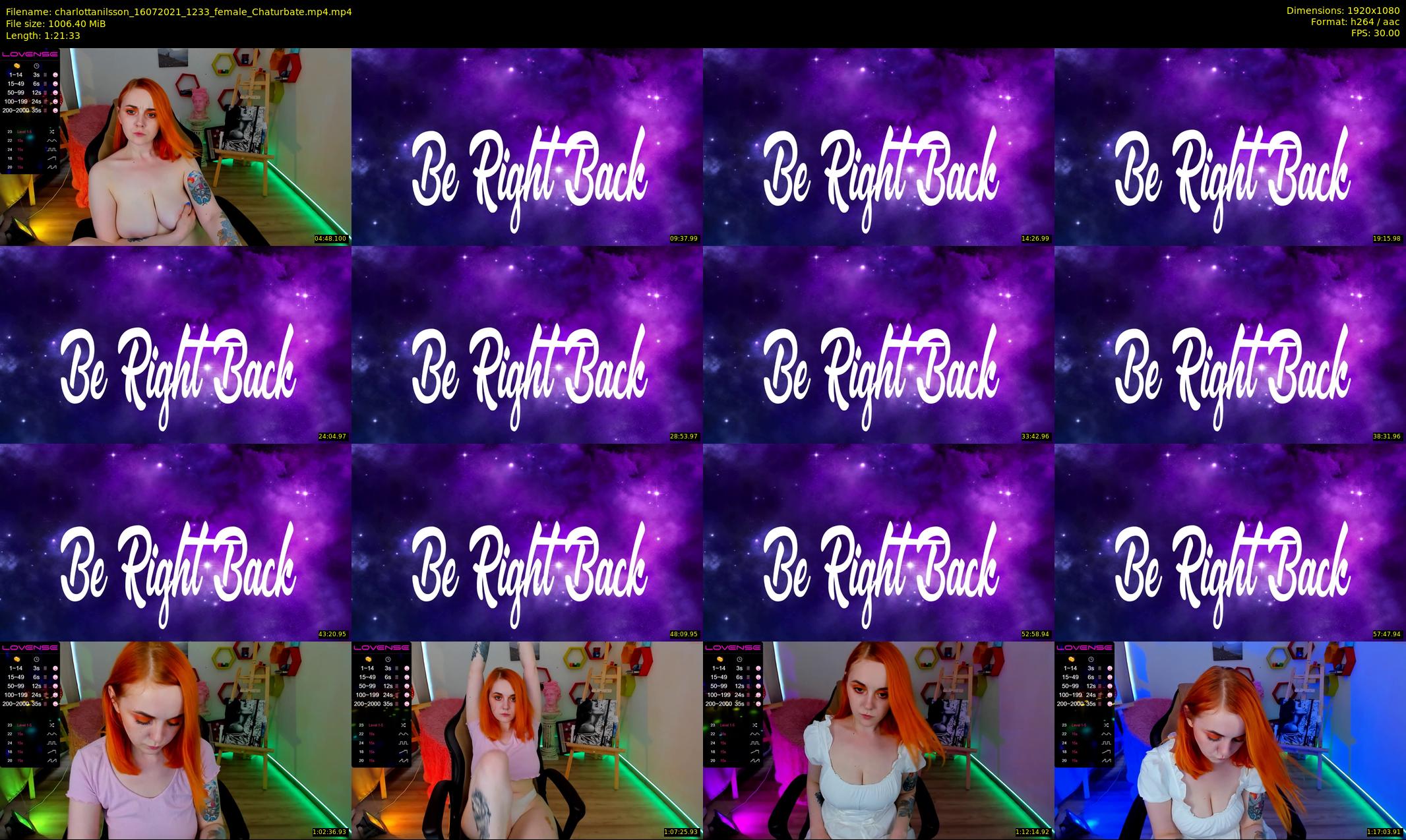 charlottanilsson — 82 minute Chaturbate female cam show recording, 1080p, Jul 16, 2021