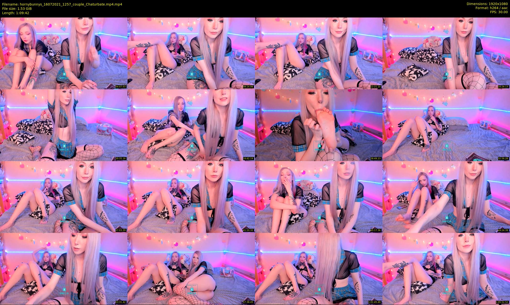 hornybunnys — 70 minute Chaturbate couple cam show recording, 1080p, Jul 16, 2021
