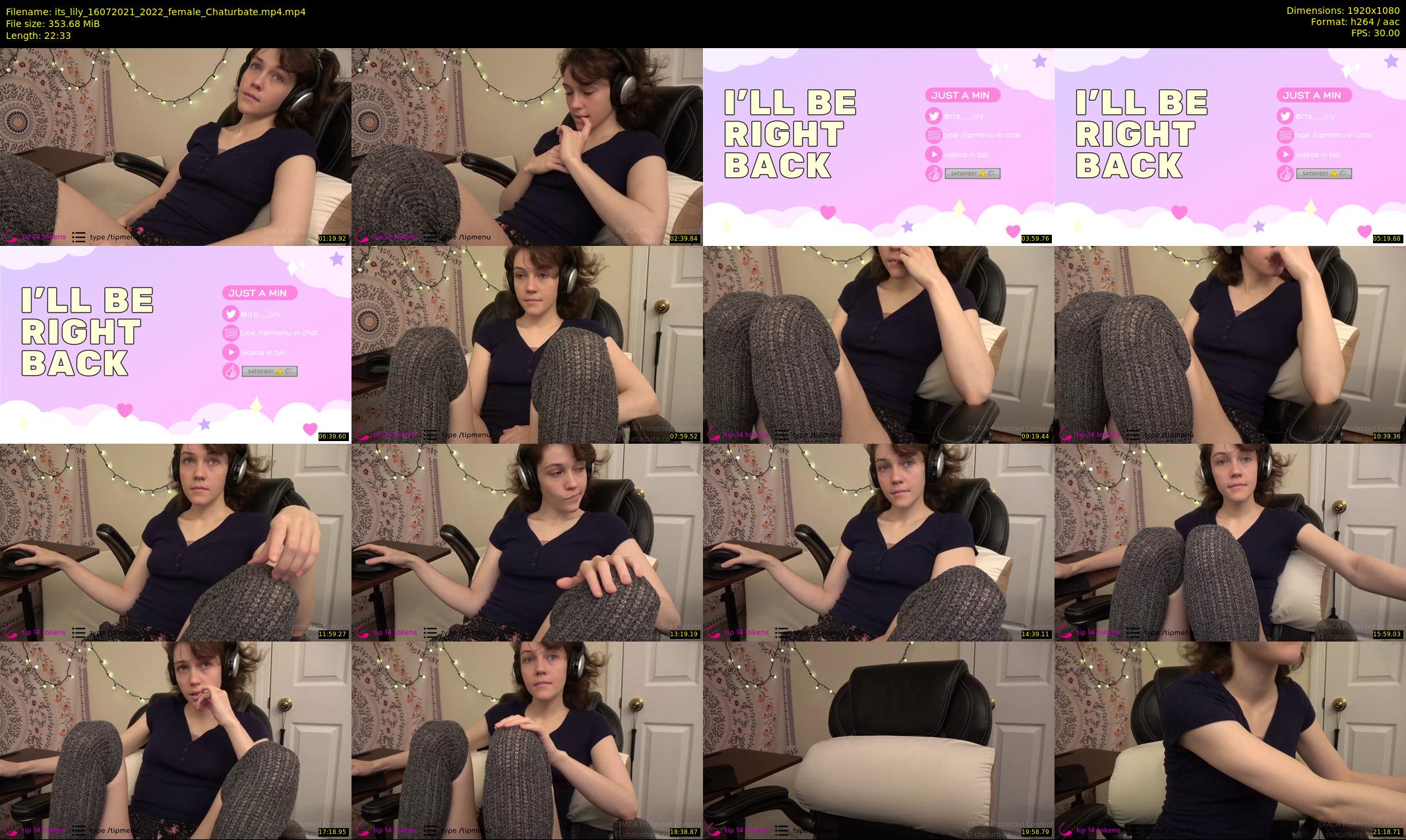 its_lily — 23 minute Chaturbate female cam show recording, 1080p, Jul 16, 2021