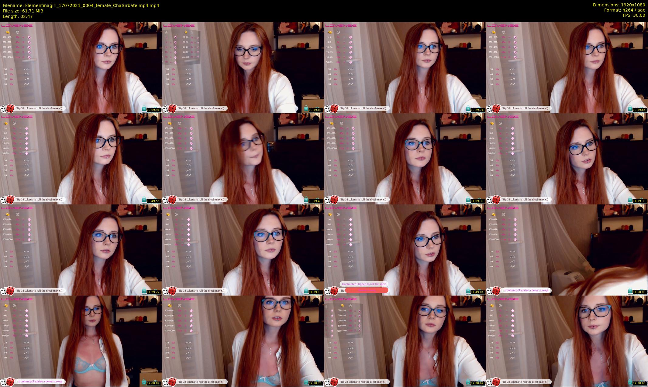 klementinagirl — 3 minute Chaturbate female cam show recording, 1080p, Jul 17, 2021