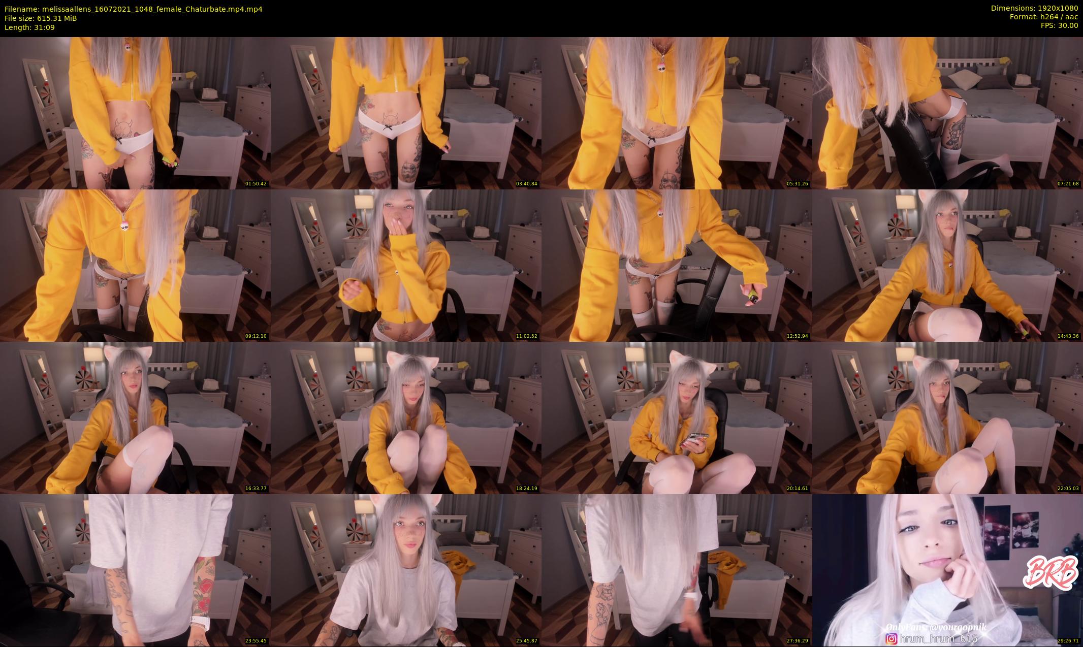 melissaallens — 32 minute Chaturbate female cam show recording, 1080p, Jul 16, 2021