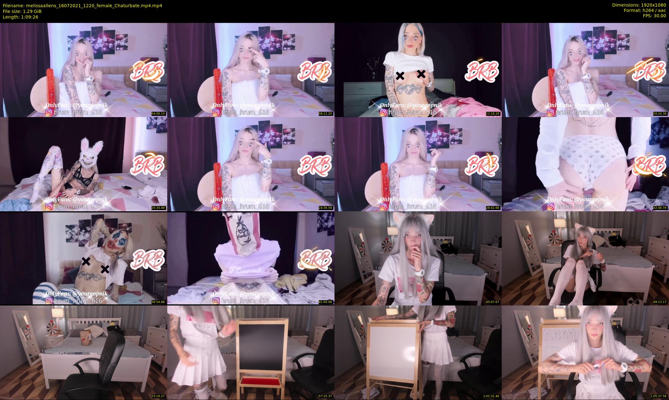 melissaallens — 70 minute Chaturbate female cam show recording, 1080p, Jul 16, 2021