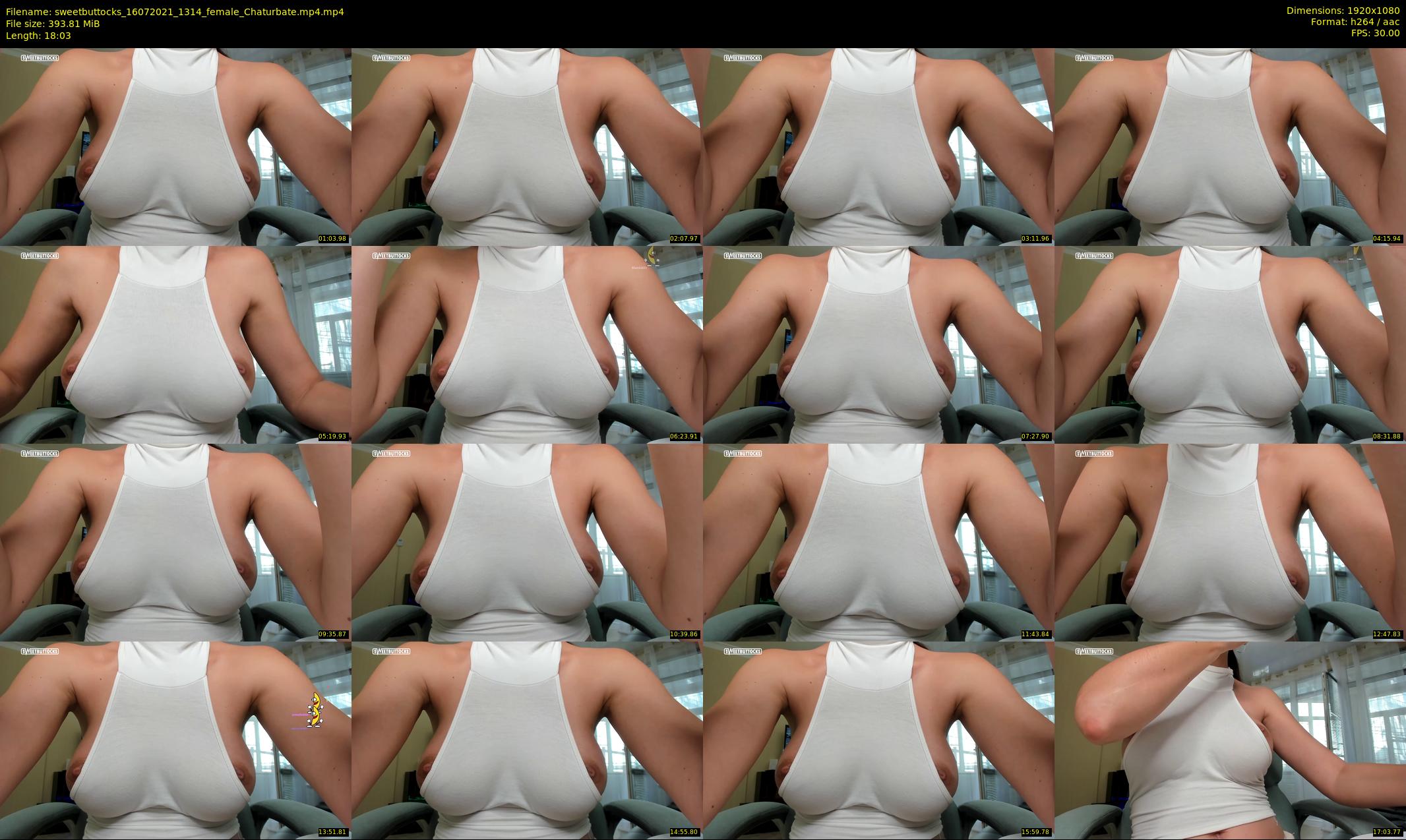 sweetbuttocks — 19 minute Chaturbate female cam show recording, 1080p, Jul 16, 2021
