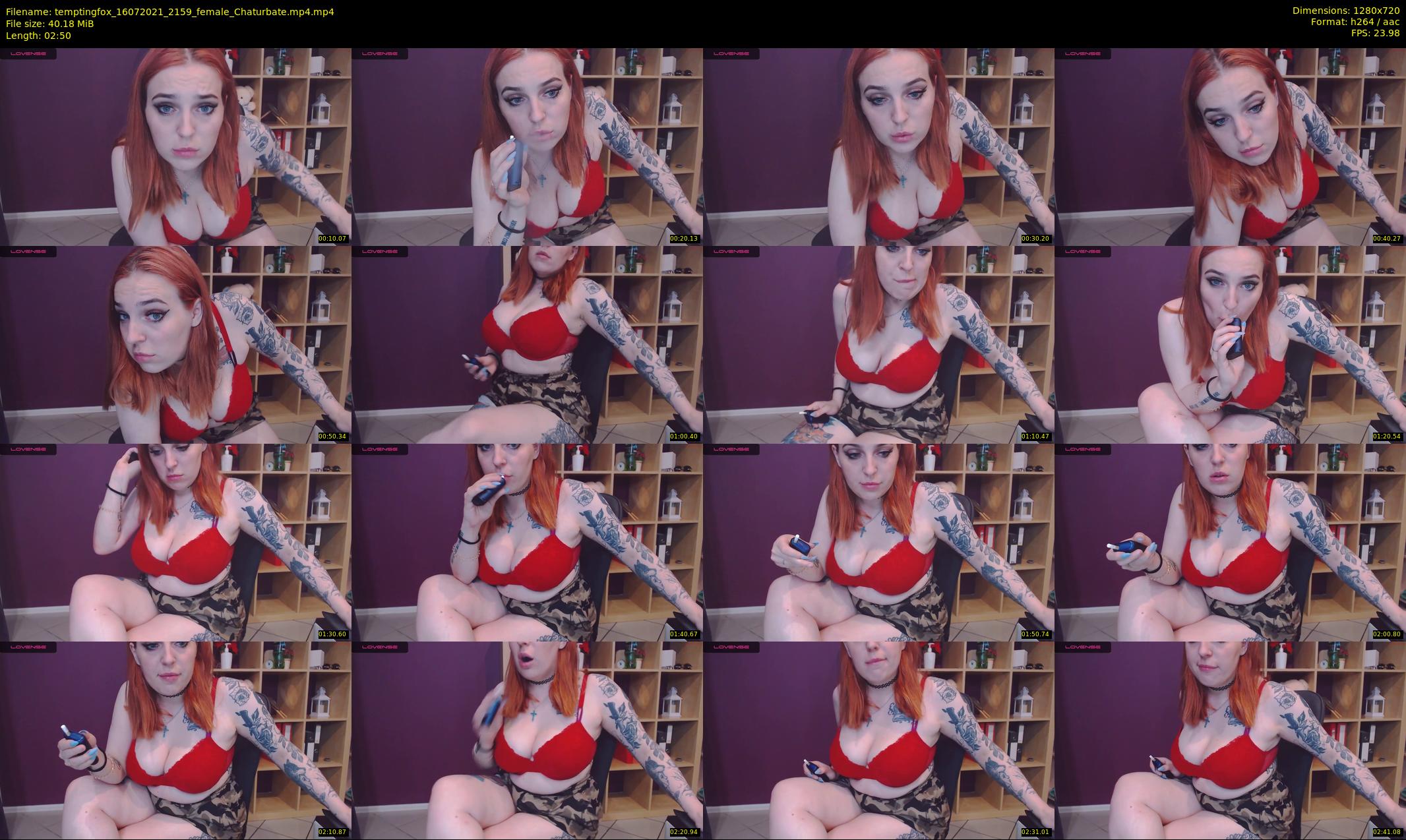 temptingfox — 3 minute Chaturbate female cam show recording, 720p, Jul 16, 2021