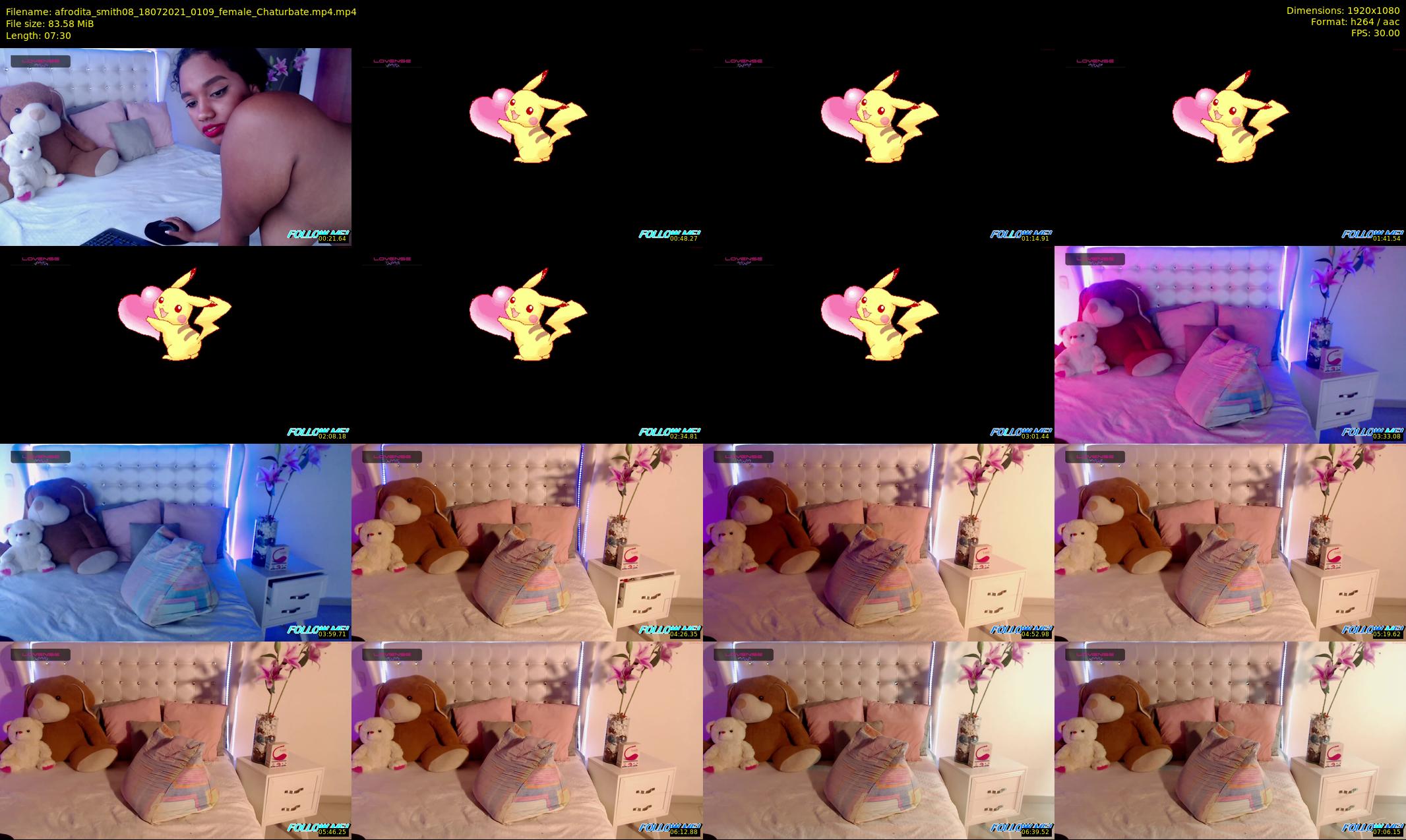 afrodita_smith08 — 8 minute Chaturbate female cam show recording, 1080p, Jul 18, 2021