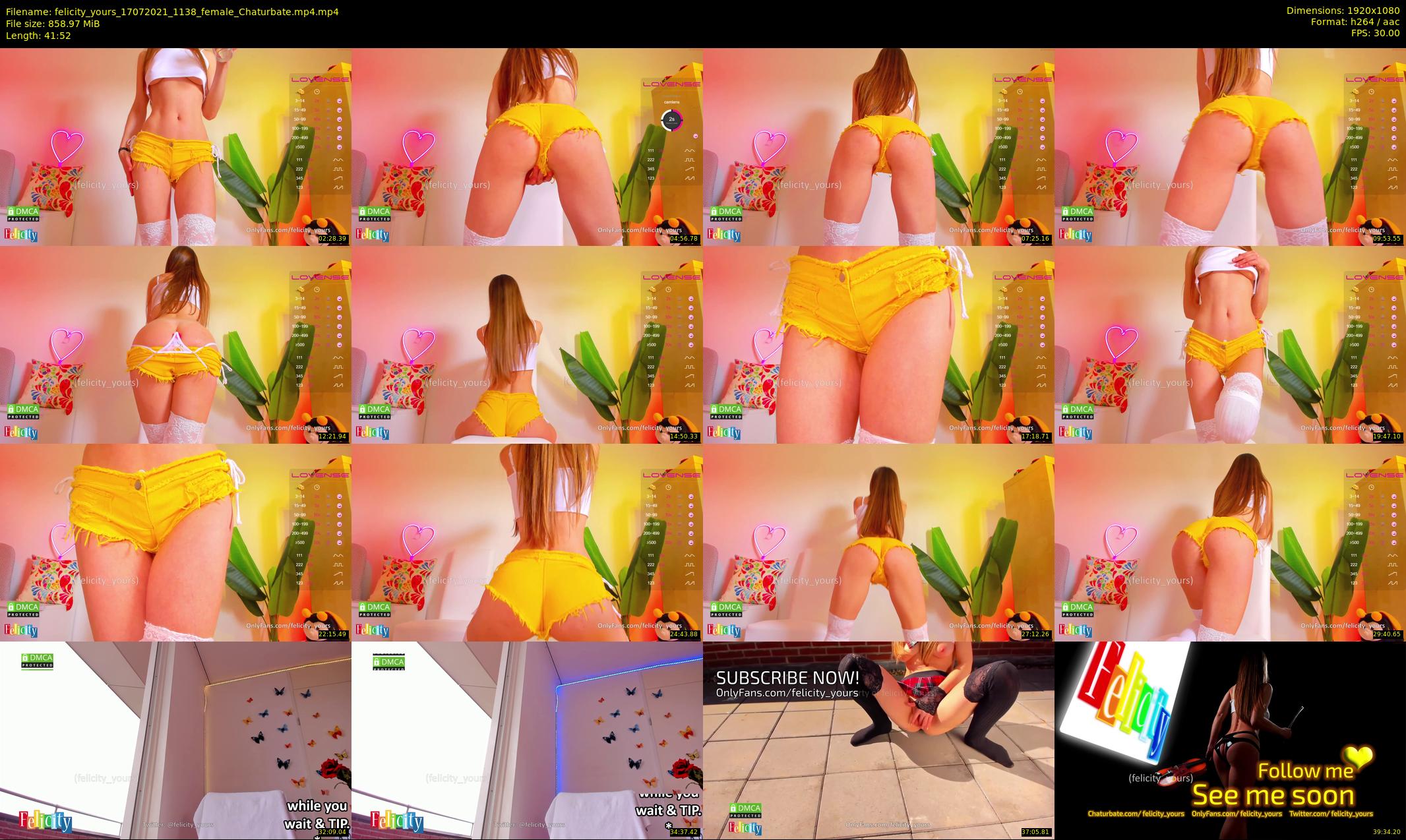 felicity_yours — 42 minute Chaturbate female cam show recording, 1080p, Jul 17, 2021