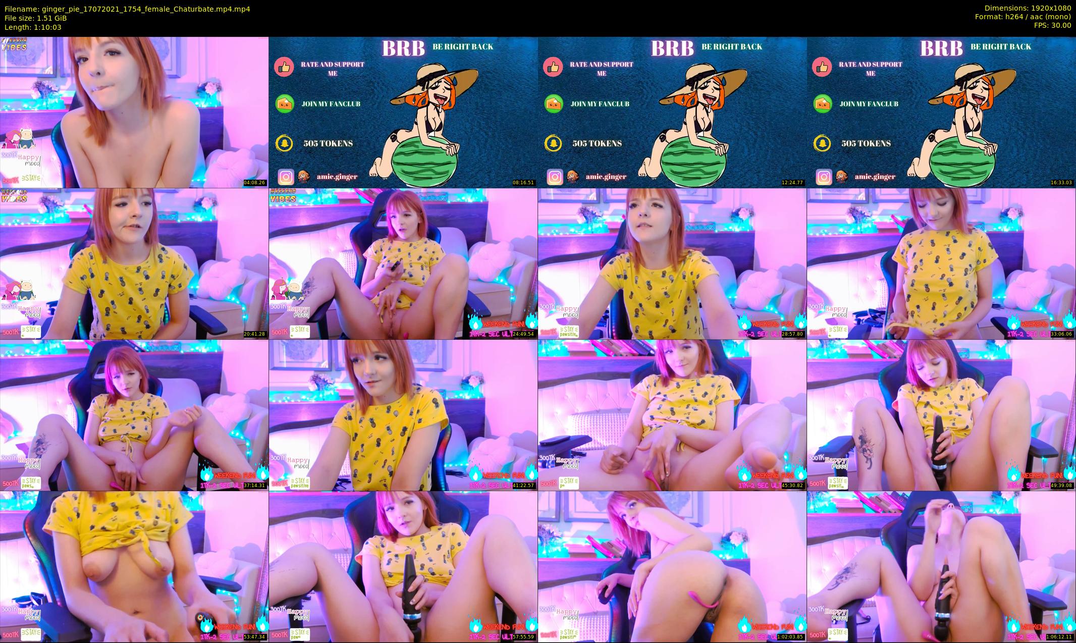 ginger_pie — 71 minute Chaturbate female cam show recording, 1080p, Jul 17, 2021