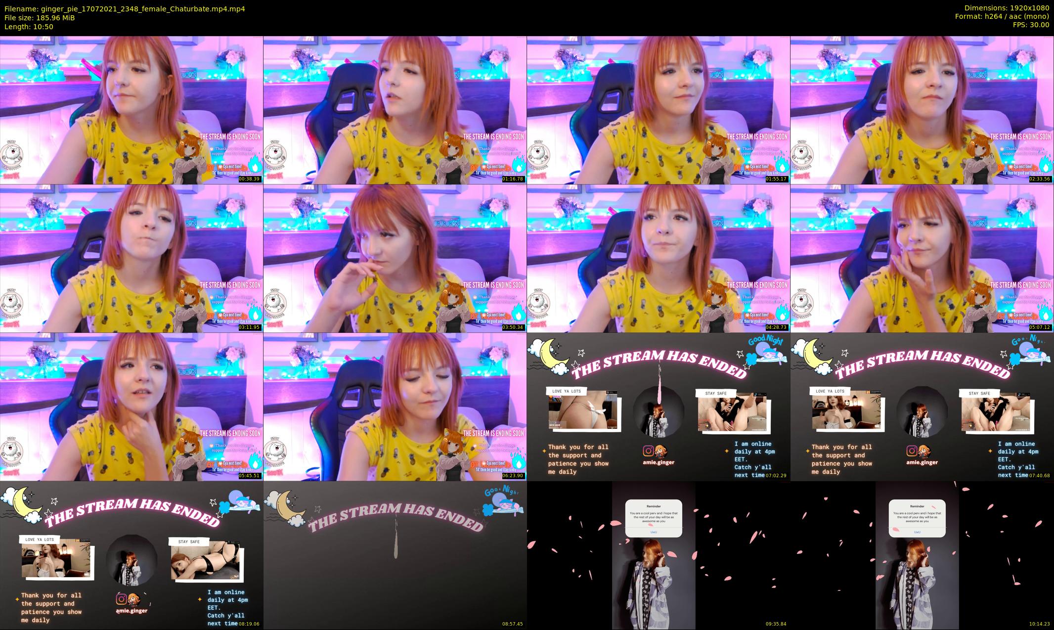 ginger_pie — 11 minute Chaturbate female cam show recording, 1080p, Jul 17, 2021