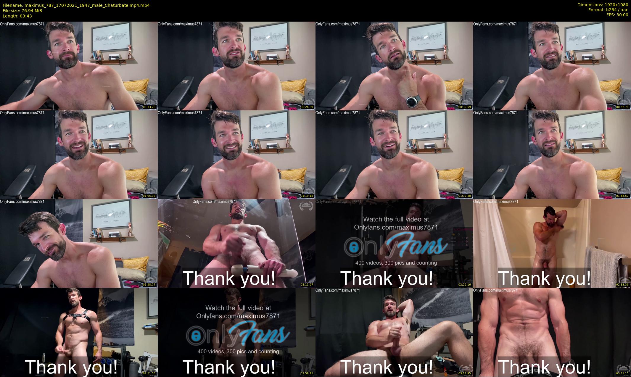 maximus_787 — 4 minute Chaturbate male cam show recording, 1080p, Jul 17, 2021