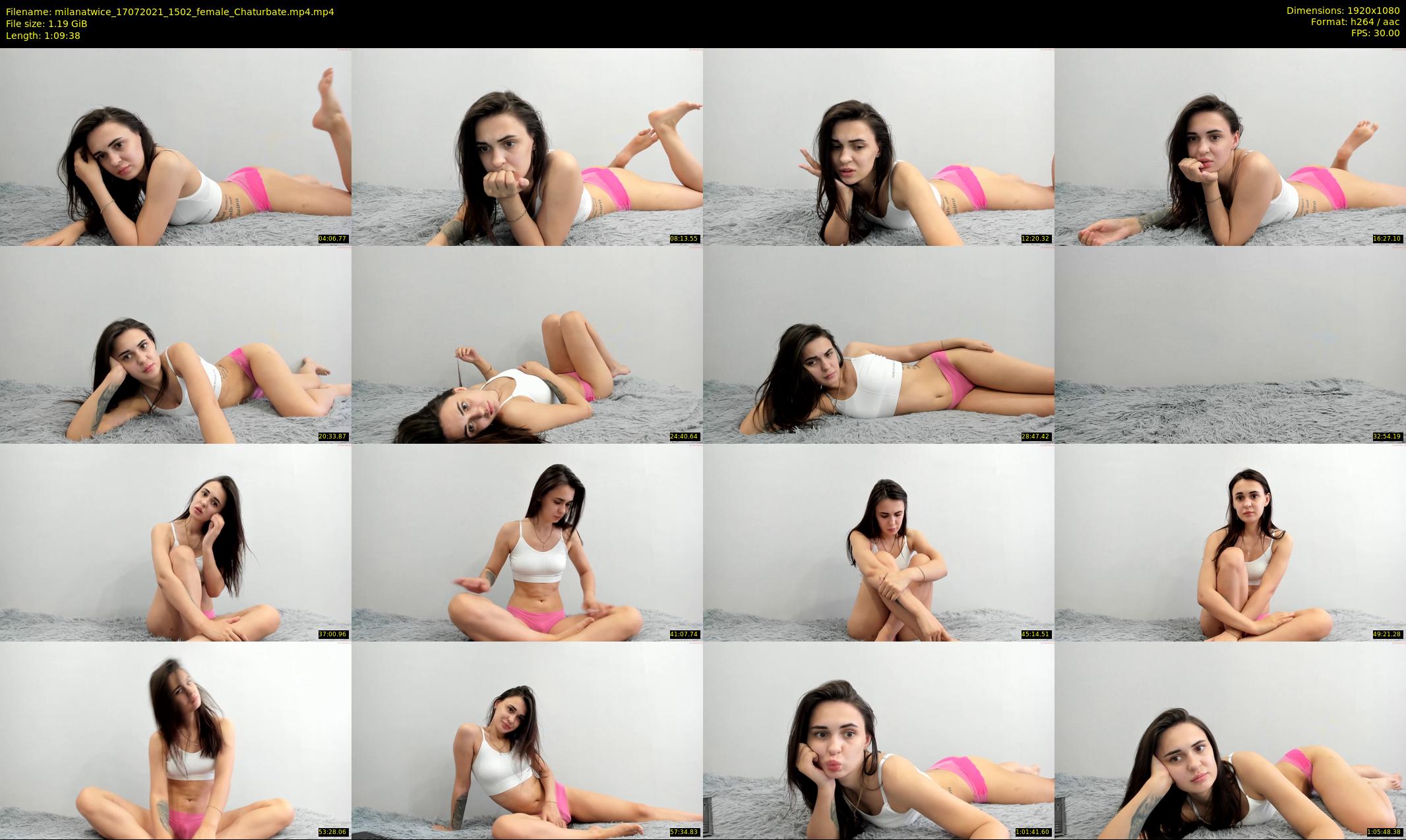 milanatwice — 70 minute Chaturbate female cam show recording, 1080p, Jul 17, 2021