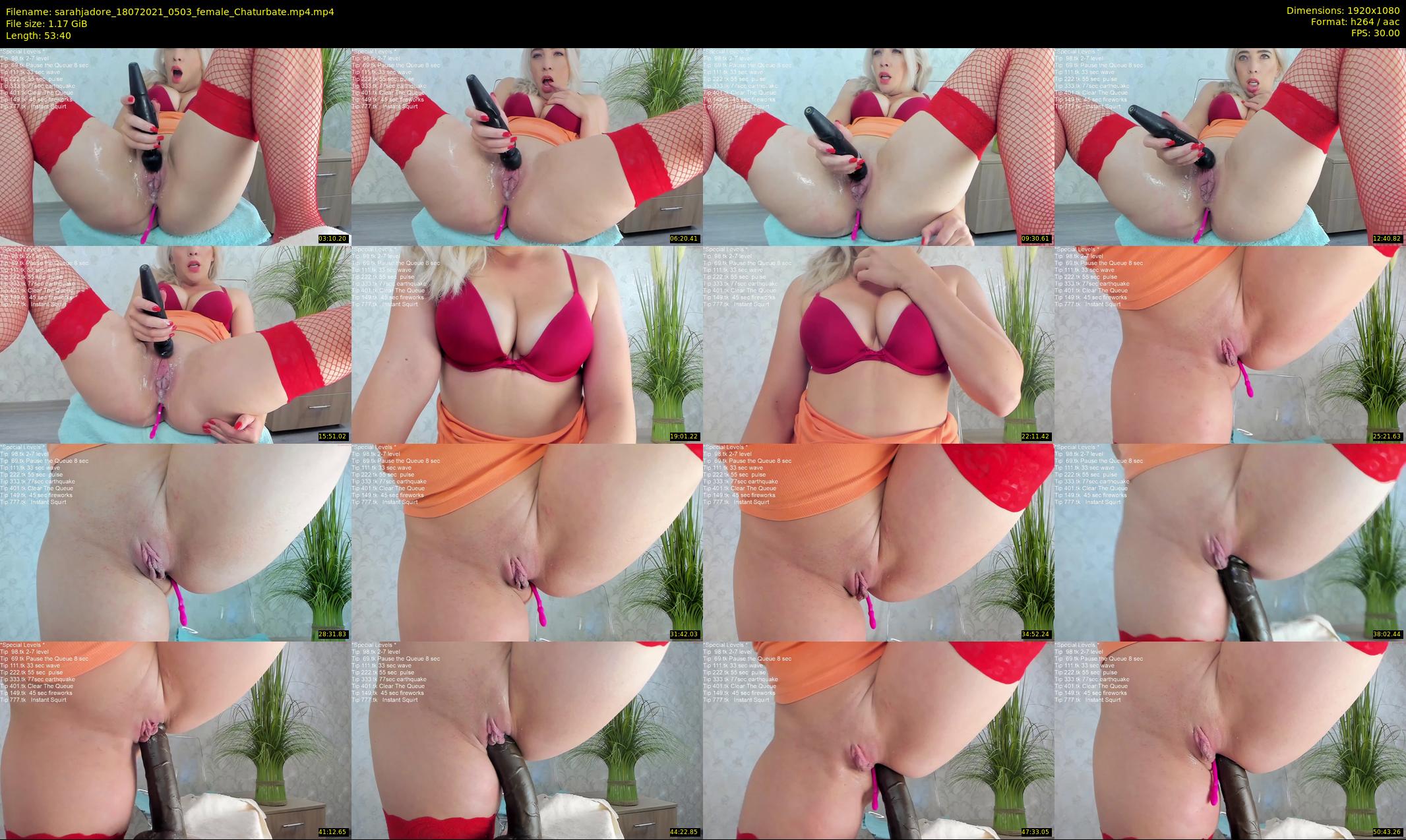 sarahjadore — 54 minute Chaturbate female cam show recording, 1080p, Jul 18, 2021