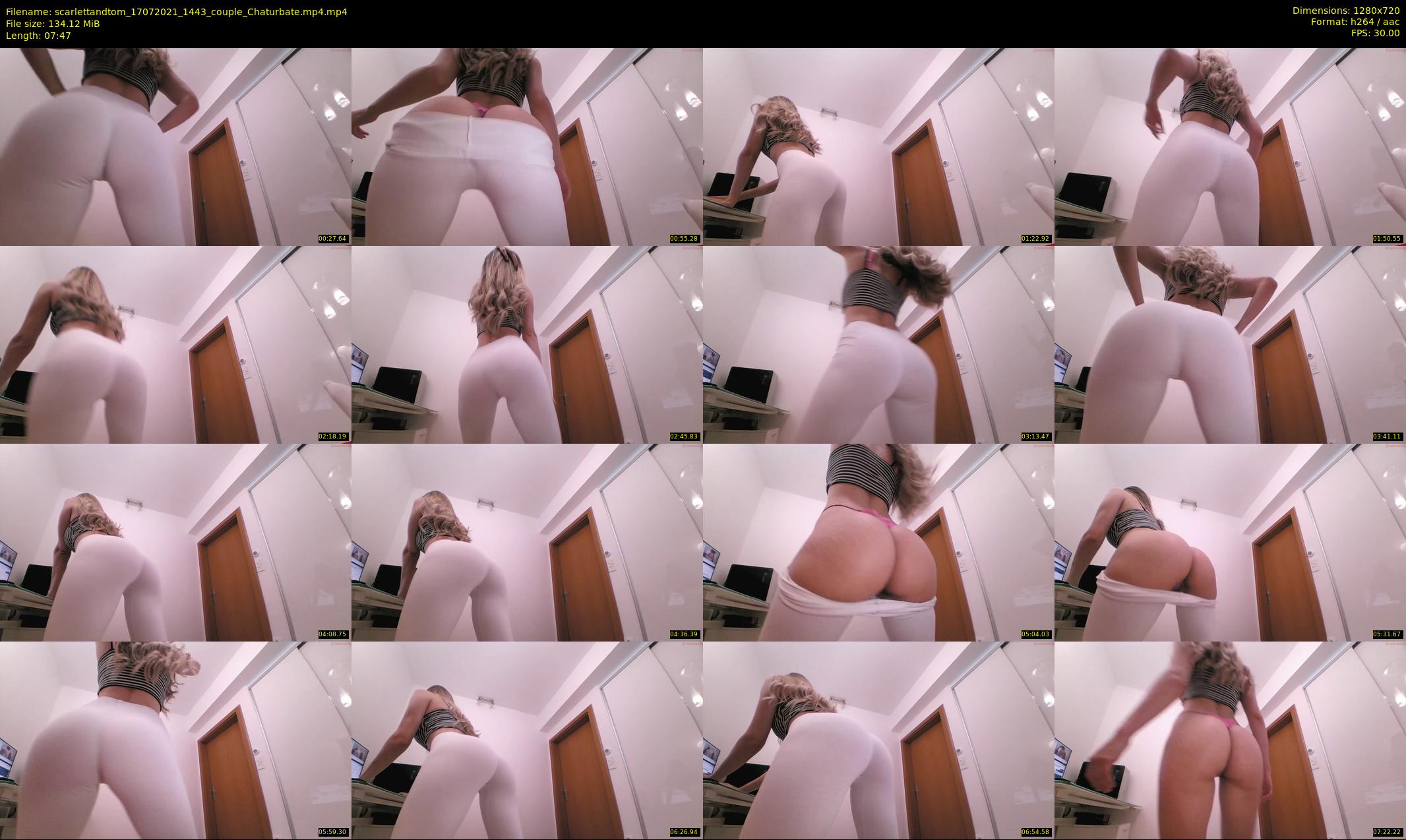 scarlettandtom — 8 minute Chaturbate couple cam show recording, 720p, Jul 17, 2021