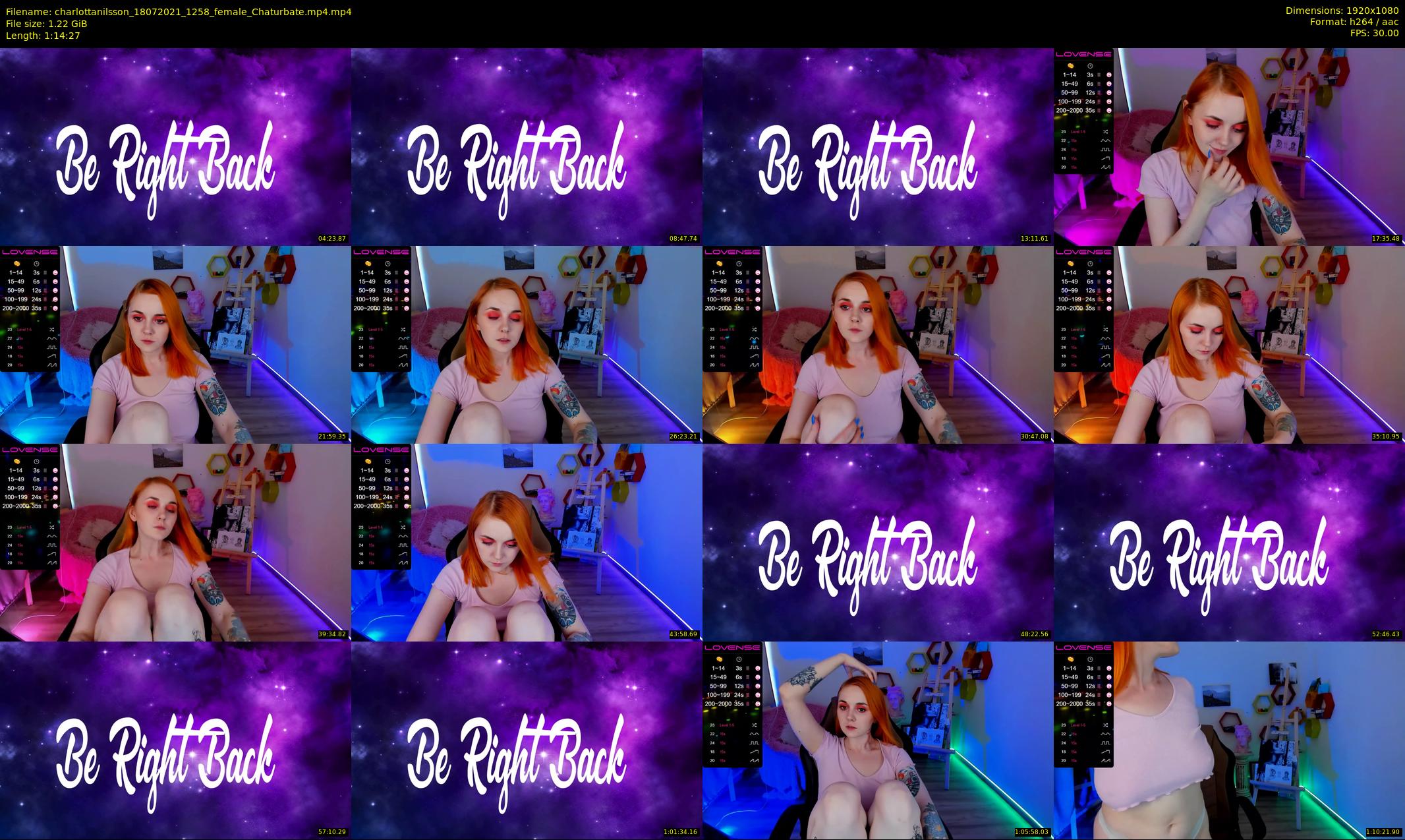 charlottanilsson — 75 minute Chaturbate female cam show recording, 1080p, Jul 18, 2021