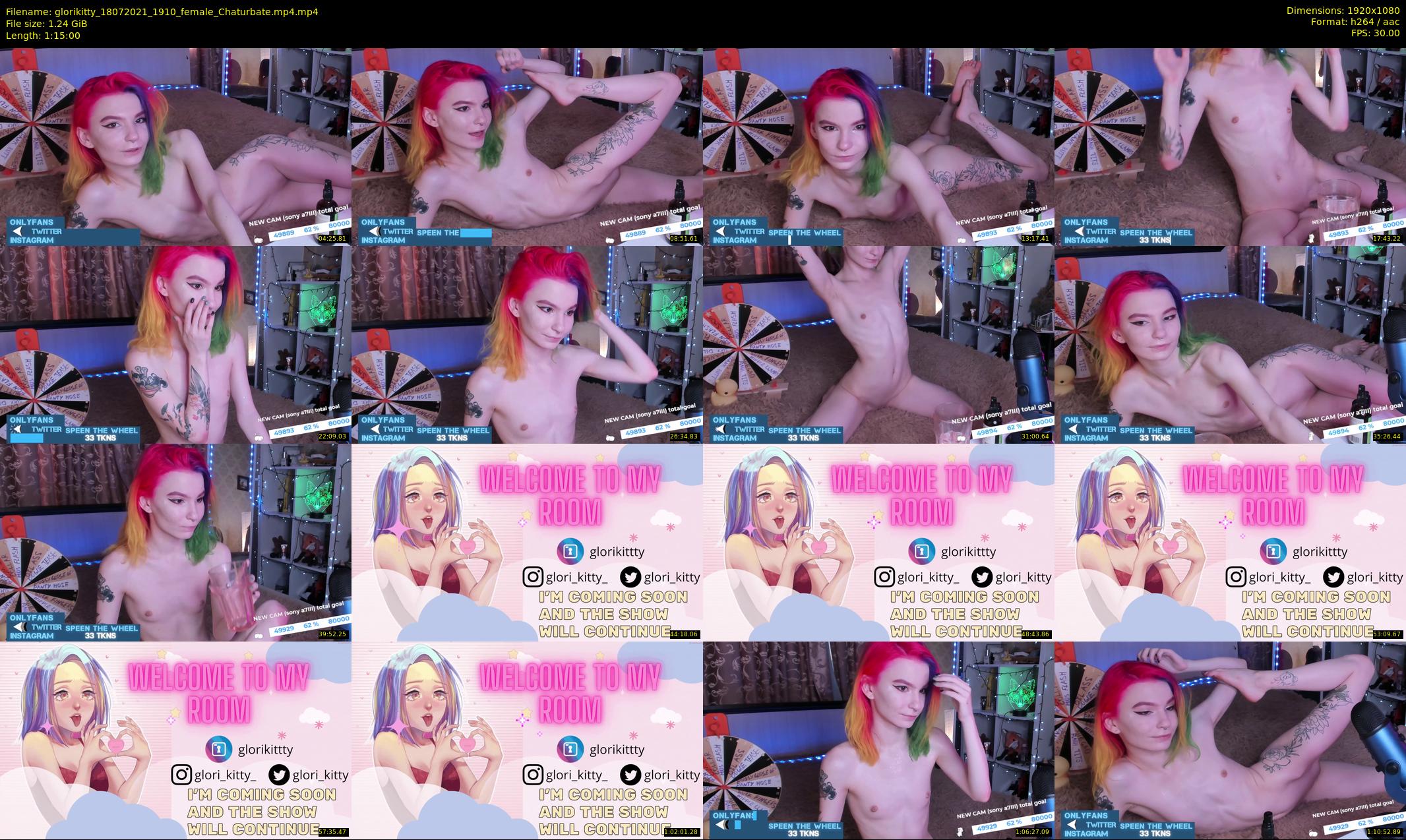 glorikitty — 75 minute Chaturbate female cam show recording, 1080p, Jul 18, 2021
