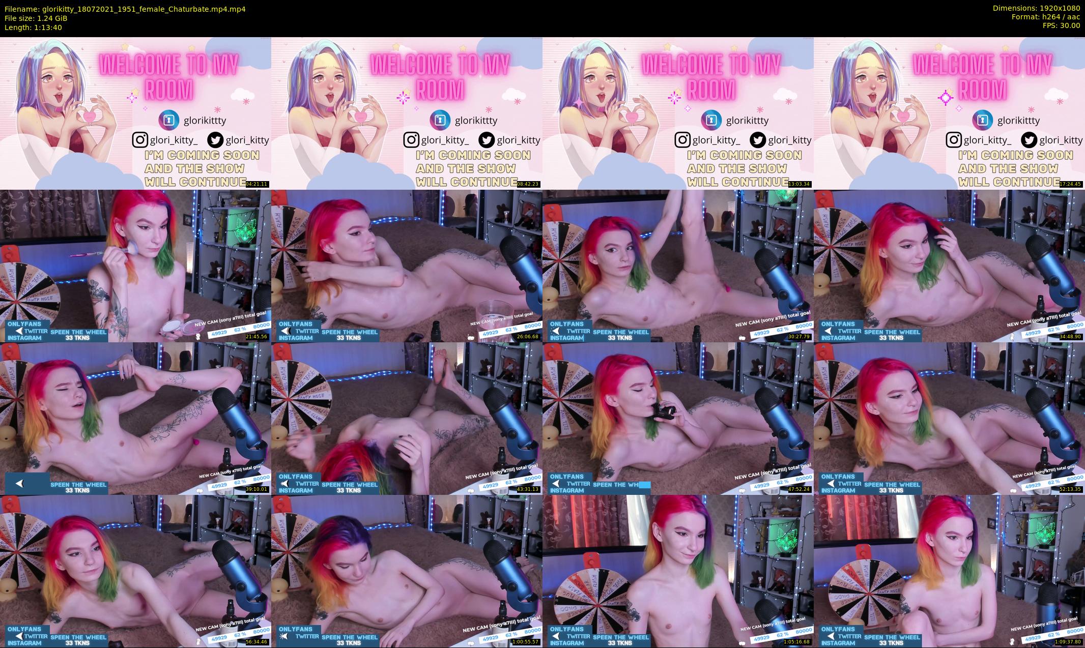 glorikitty — 74 minute Chaturbate female cam show recording, 1080p, Jul 18, 2021