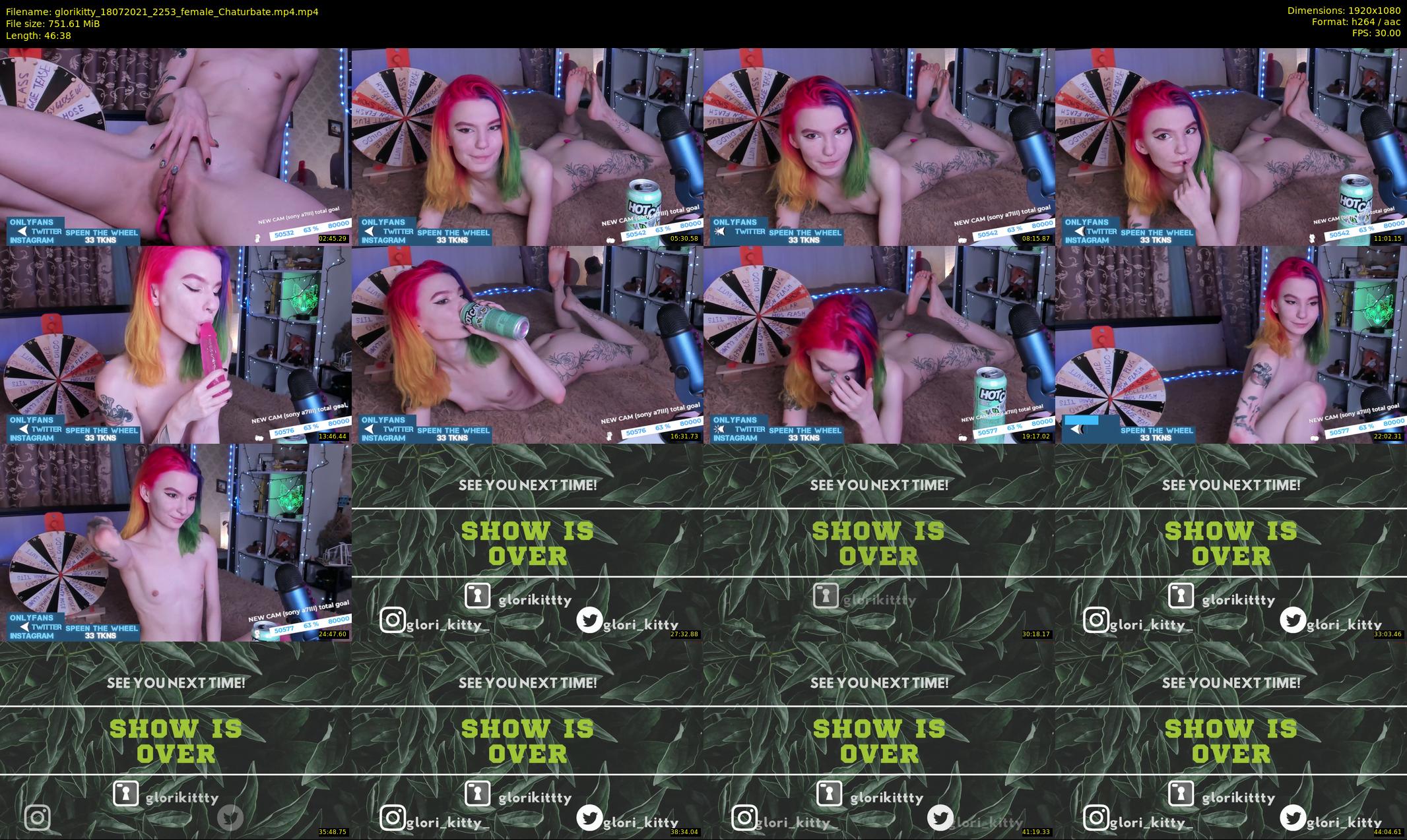 glorikitty — 47 minute Chaturbate female cam show recording, 1080p, Jul 18, 2021