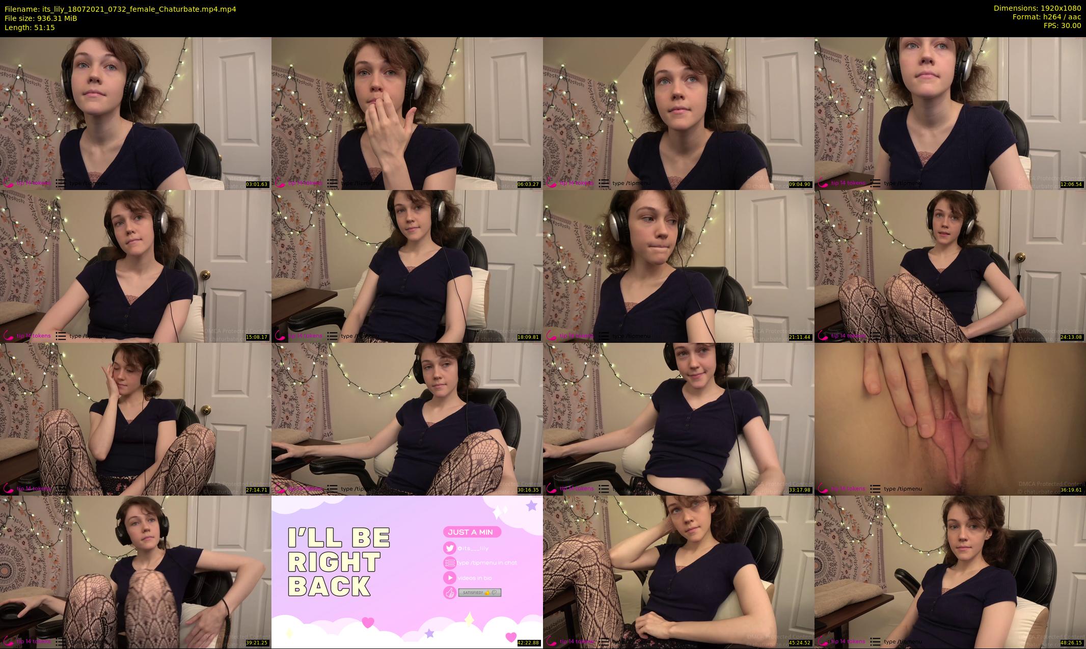 its_lily — 52 minute Chaturbate female cam show recording, 1080p, Jul 18, 2021