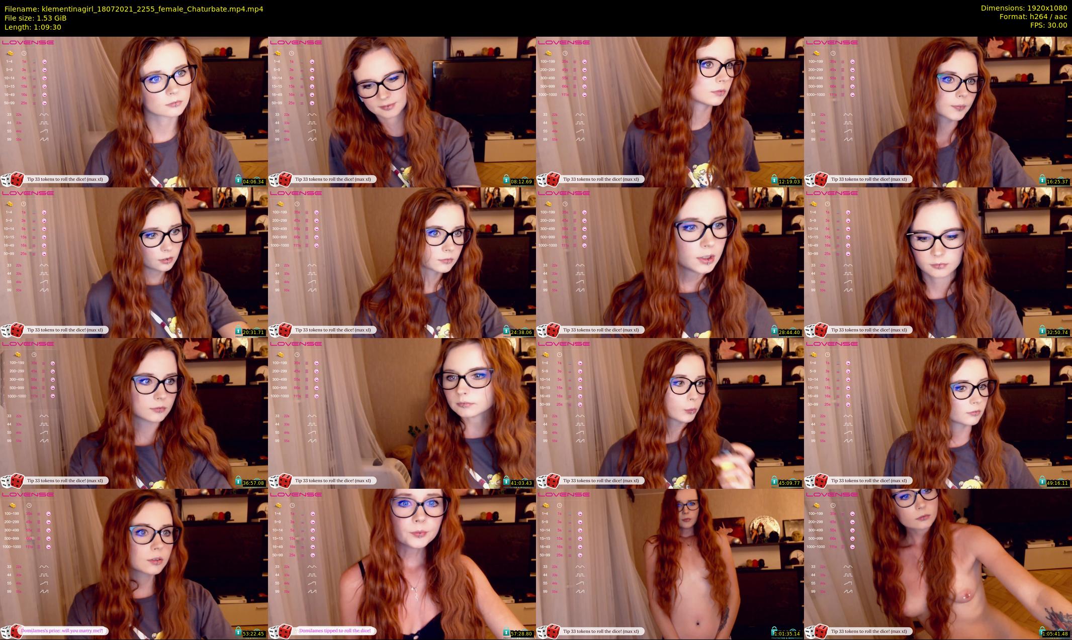 klementinagirl — 70 minute Chaturbate female cam show recording, 1080p, Jul 18, 2021
