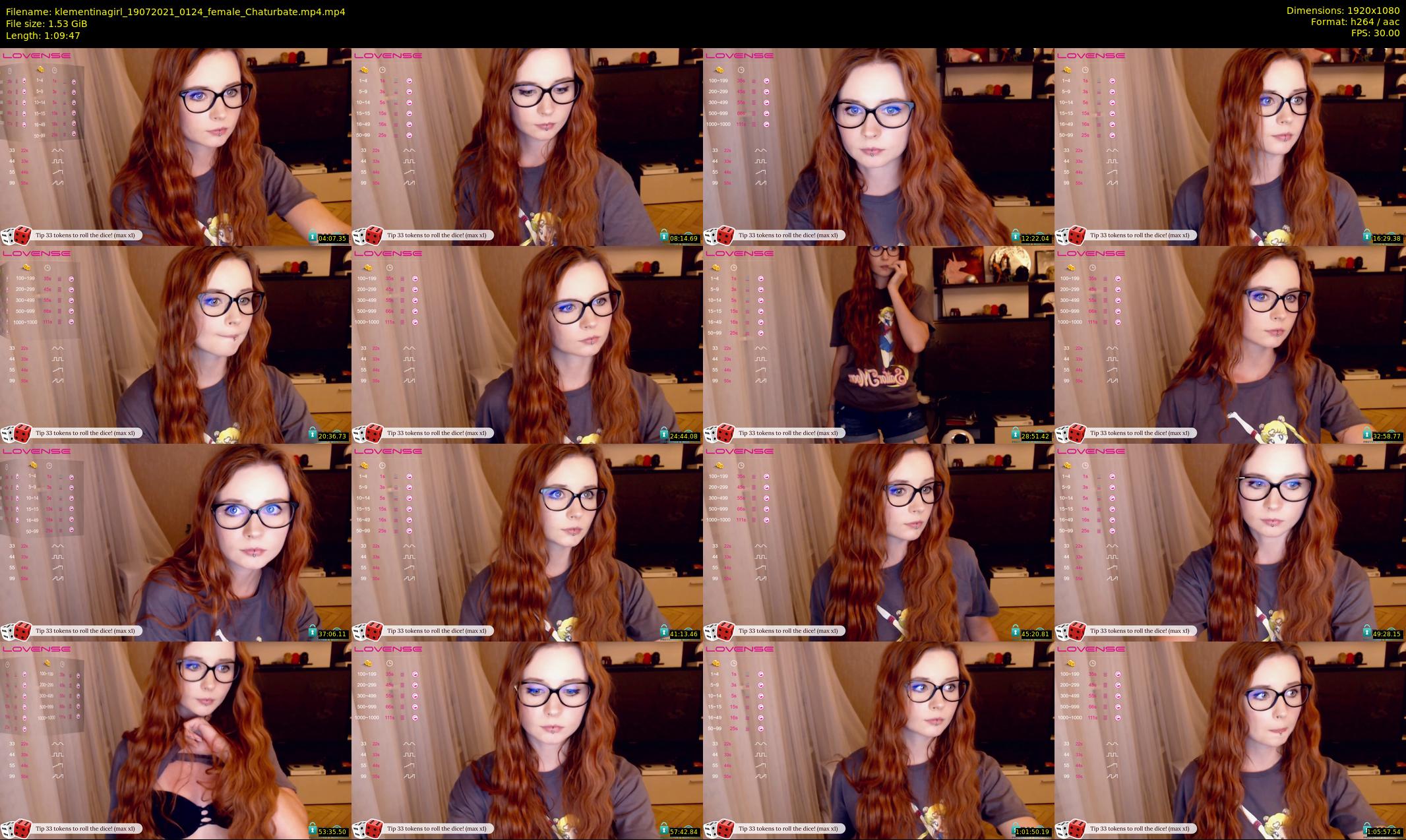 klementinagirl — 70 minute Chaturbate female cam show recording, 1080p, Jul 19, 2021