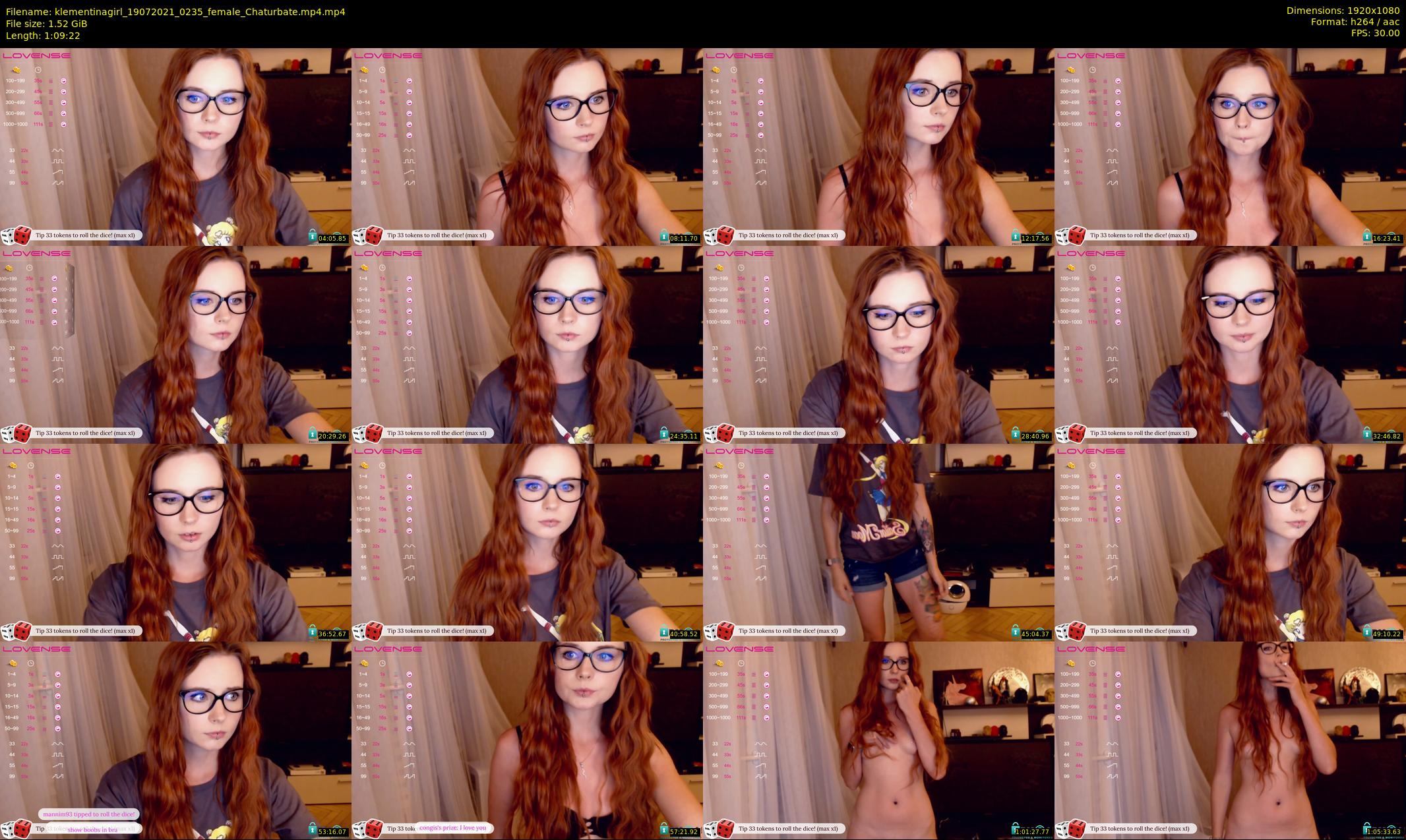 klementinagirl — 70 minute Chaturbate female cam show recording, 1080p, Jul 19, 2021