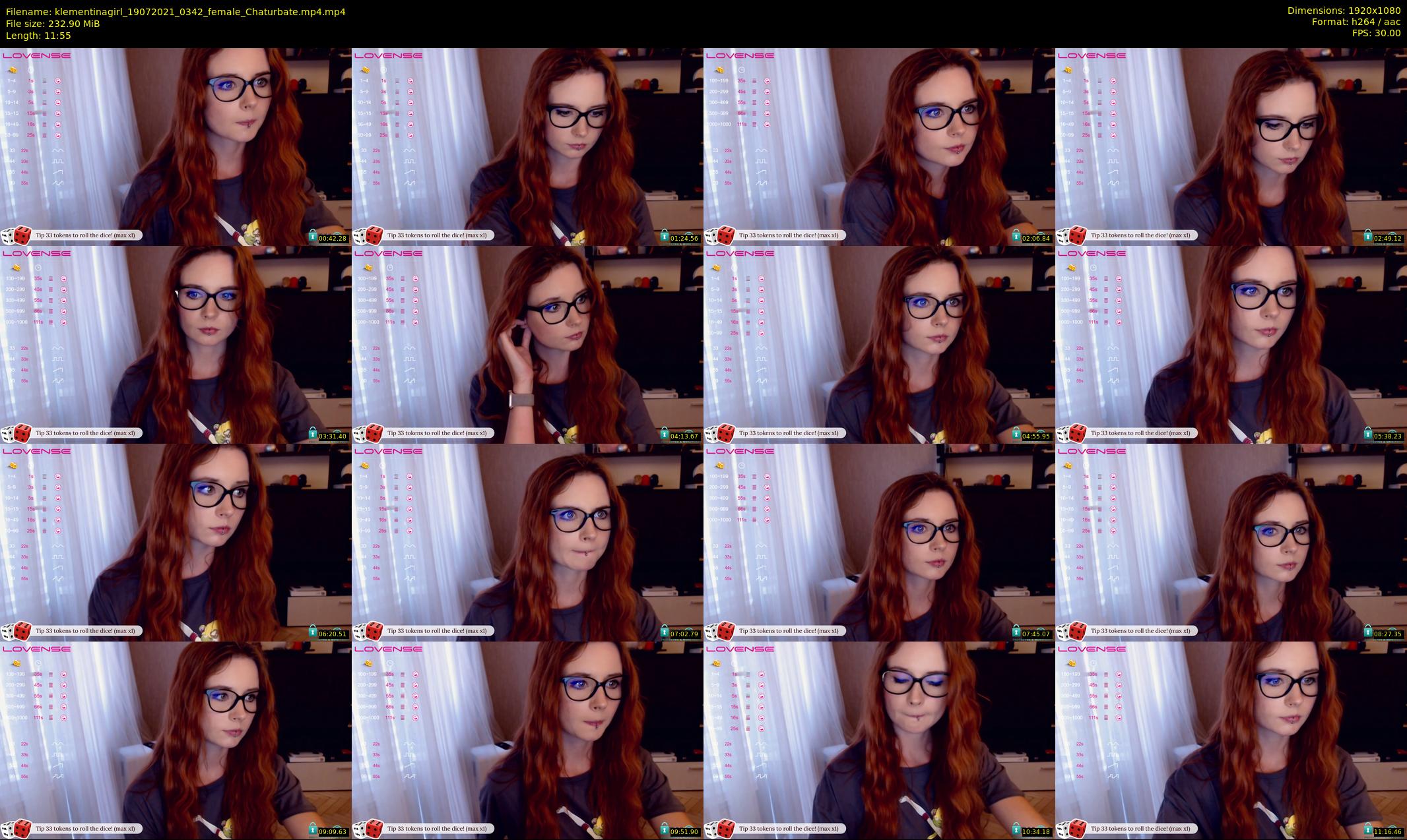 klementinagirl — 12 minute Chaturbate female cam show recording, 1080p, Jul 19, 2021