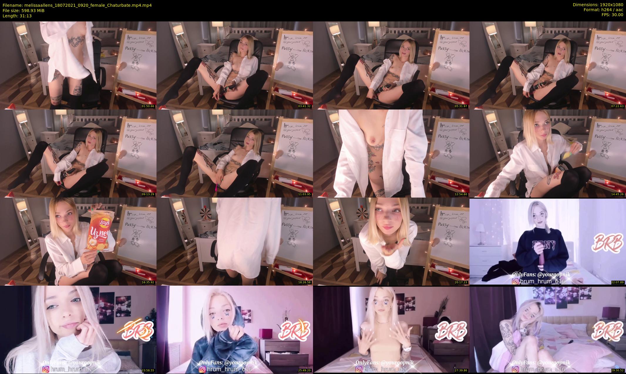 melissaallens — 32 minute Chaturbate female cam show recording, 1080p, Jul 18, 2021