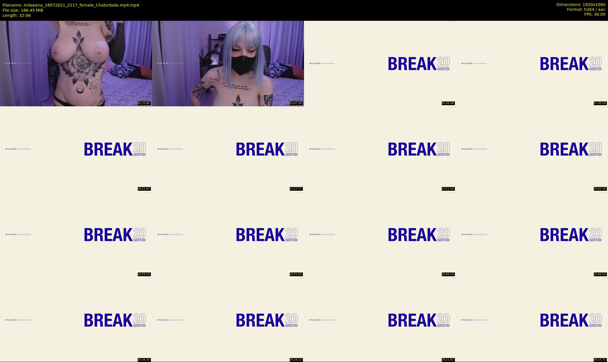mileeena — 33 minute Chaturbate female cam show recording, 1080p, Jul 18, 2021