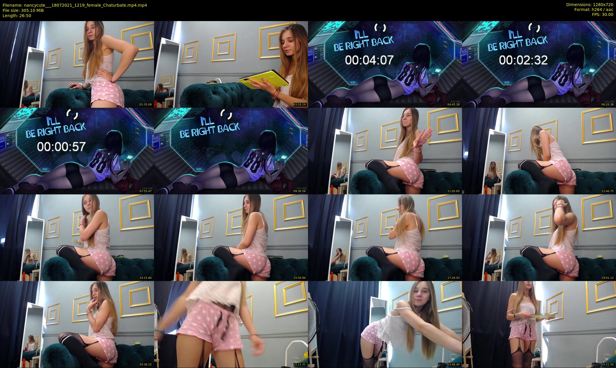 nancycute__ — 27 minute Chaturbate female cam show recording, 720p, Jul 18, 2021