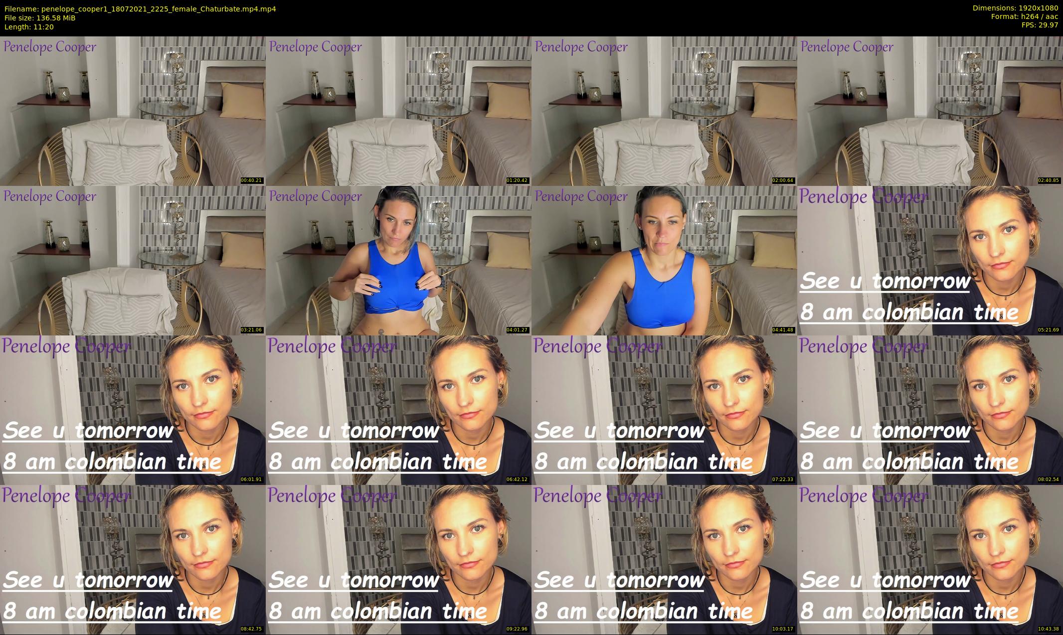 penelope_cooper1 — 12 minute Chaturbate female cam show recording, 1080p, Jul 18, 2021