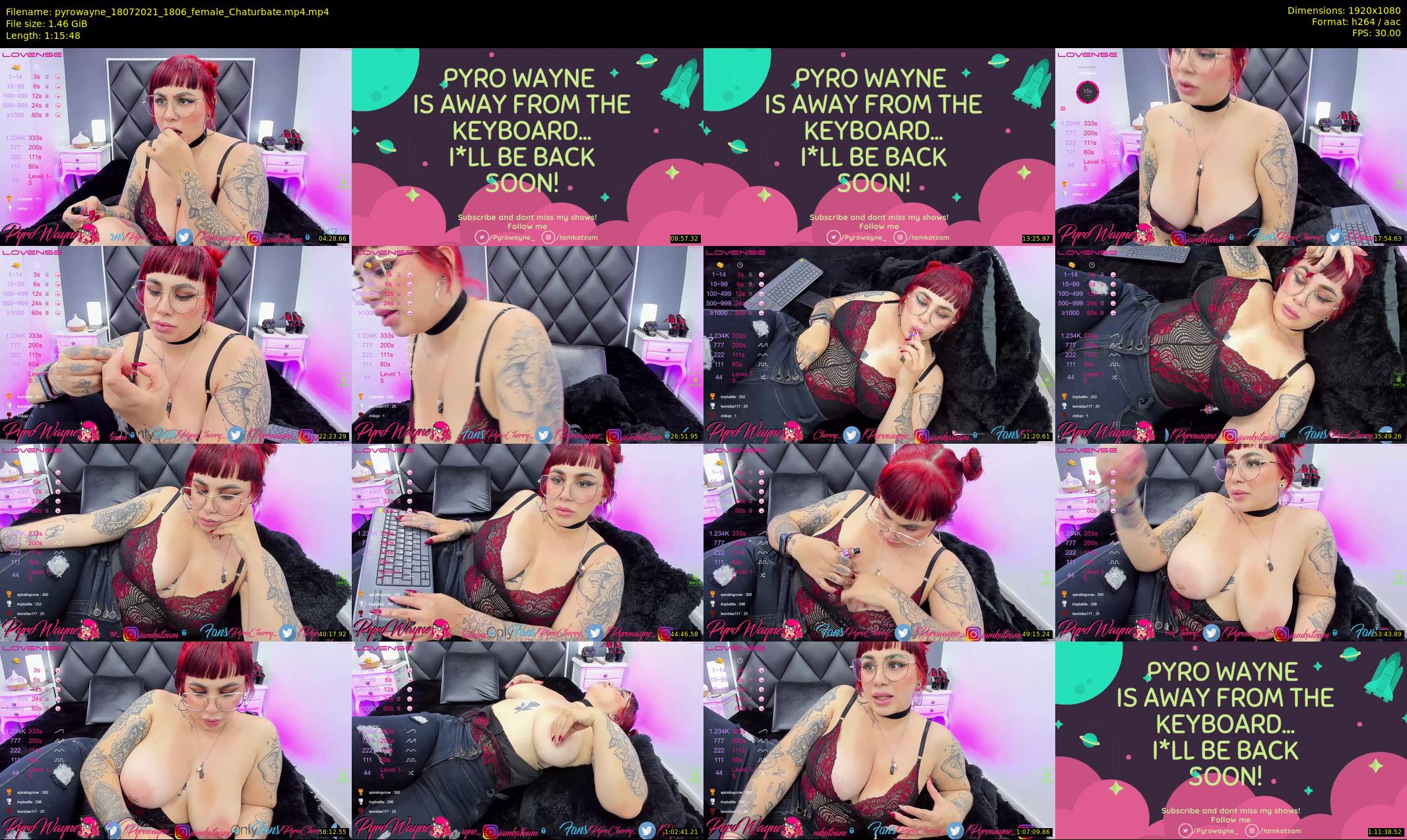 pyrowayne — 76 minute Chaturbate female cam show recording, 1080p, Jul 18, 2021
