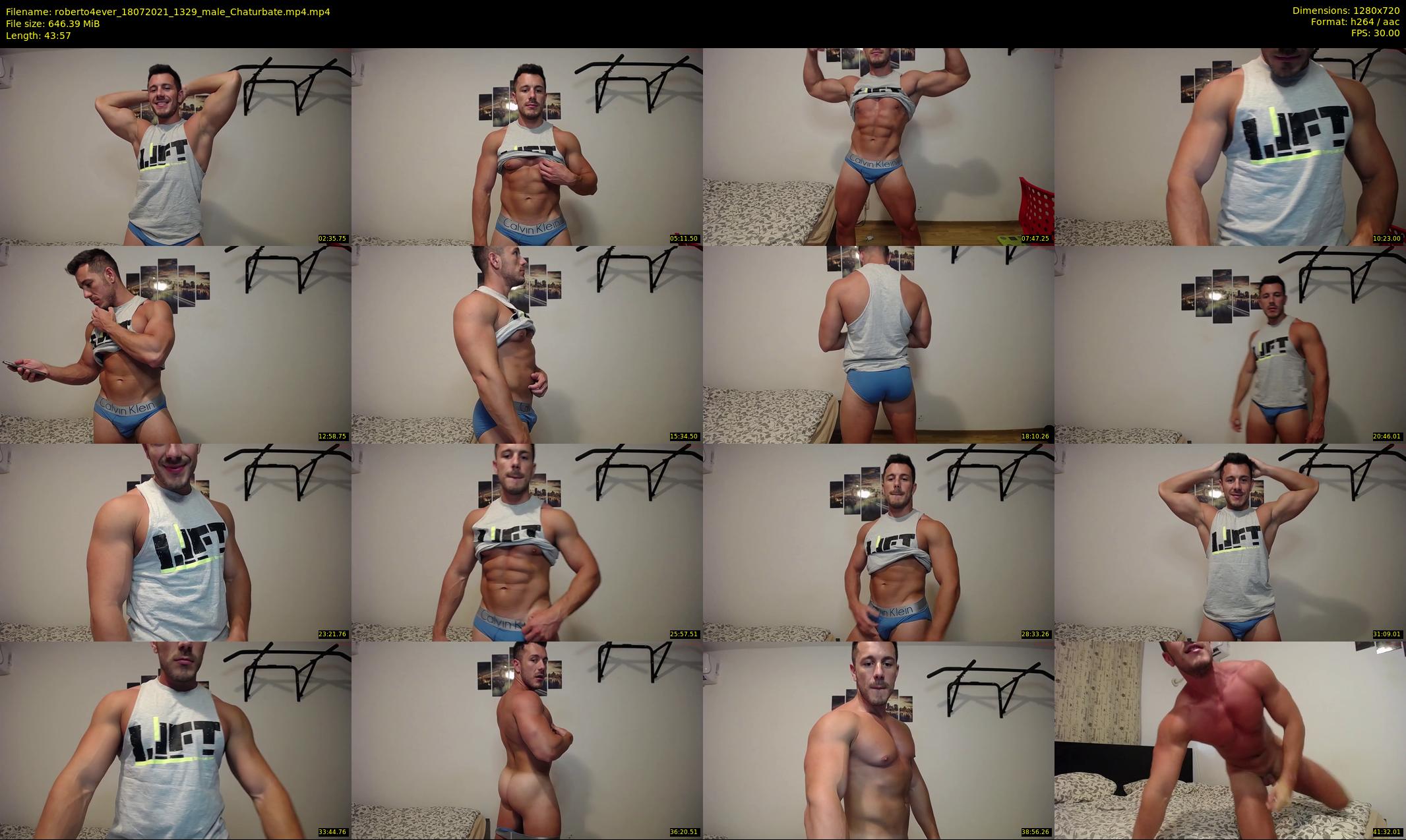 roberto4ever — 44 minute Chaturbate male cam show recording, 720p, Jul 18, 2021