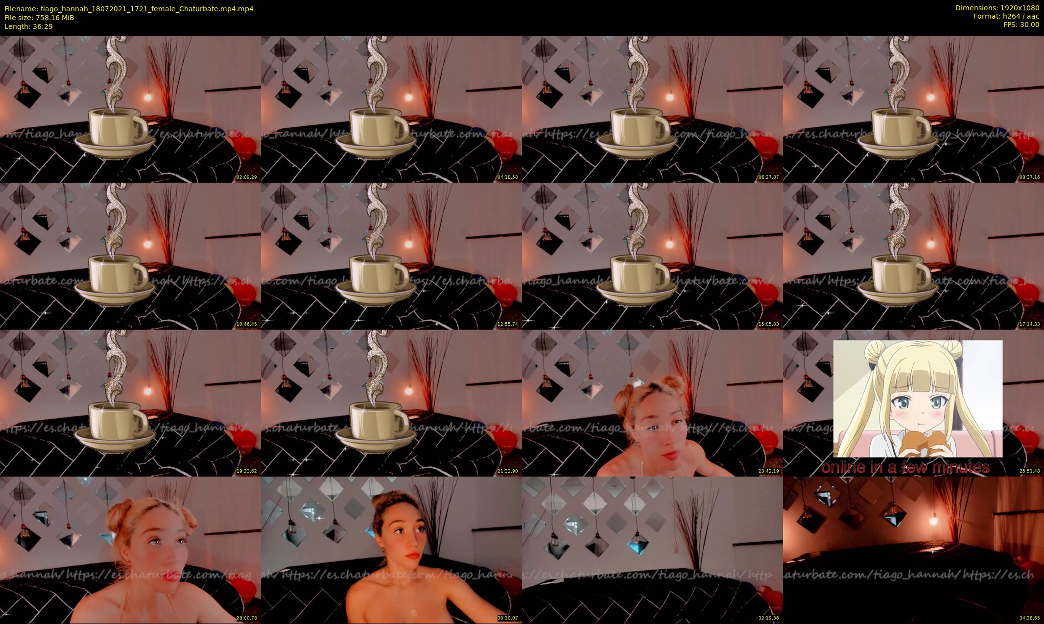 tiago_hannah — 37 minute Chaturbate couple cam show recording, 1080p, Jul 18, 2021