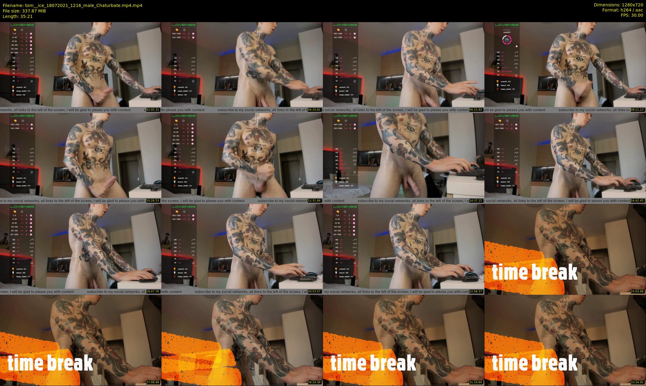 tom__ice — 36 minute Chaturbate male cam show recording, 720p, Jul 18, 2021