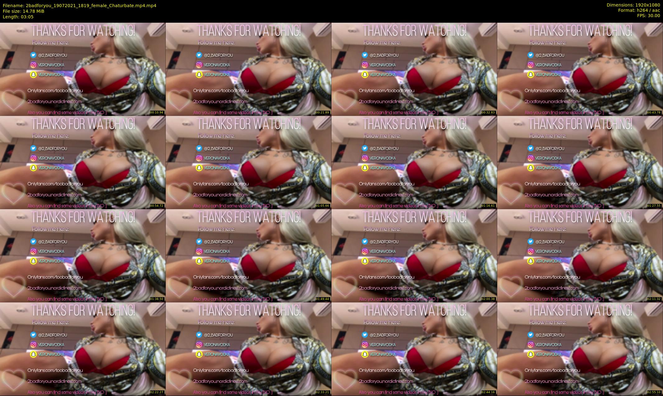 2badforyou — 4 minute Chaturbate couple cam show recording, 1080p, Jul 19, 2021