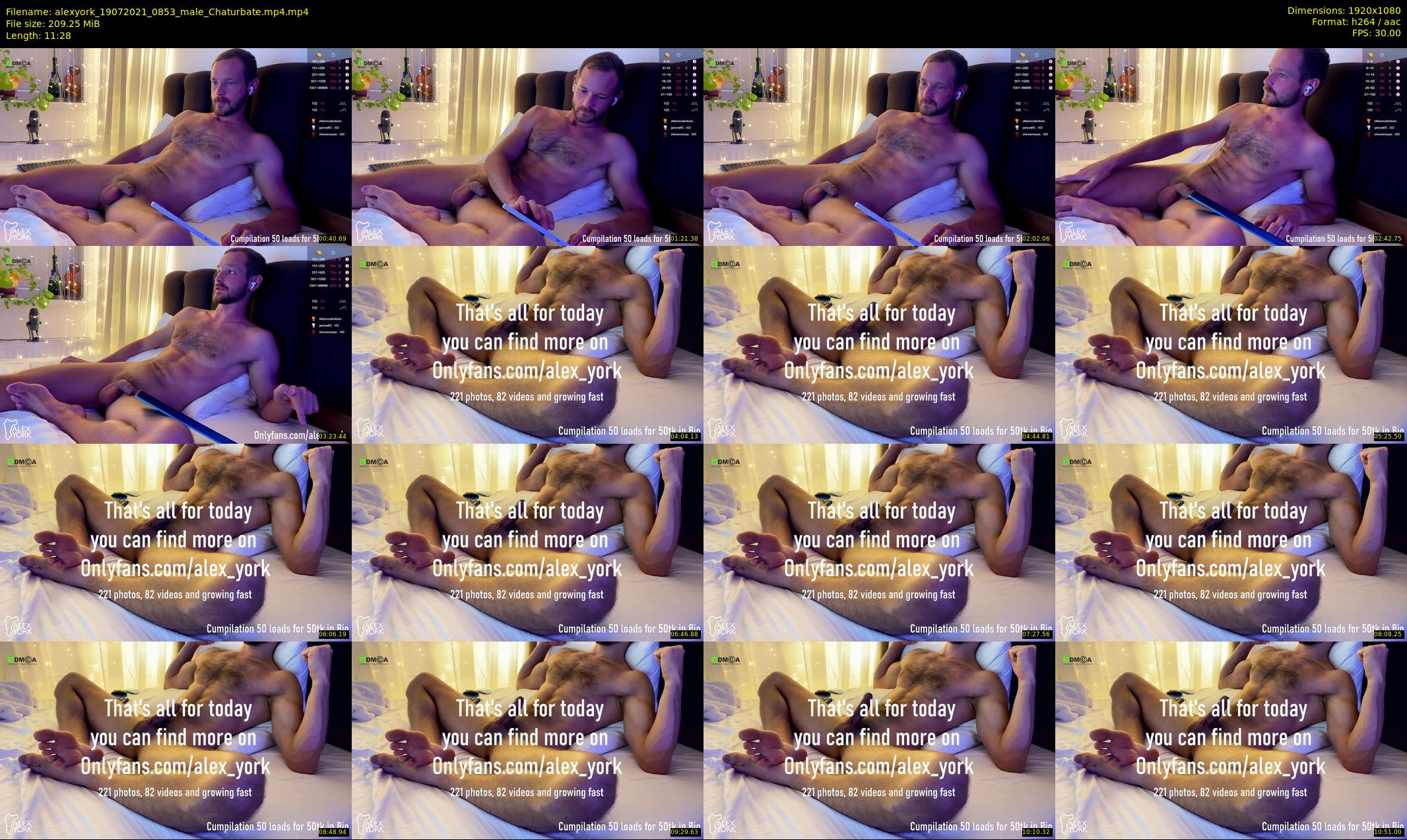 alexyork — 12 minute Chaturbate male cam show recording, 1080p, Jul 19, 2021