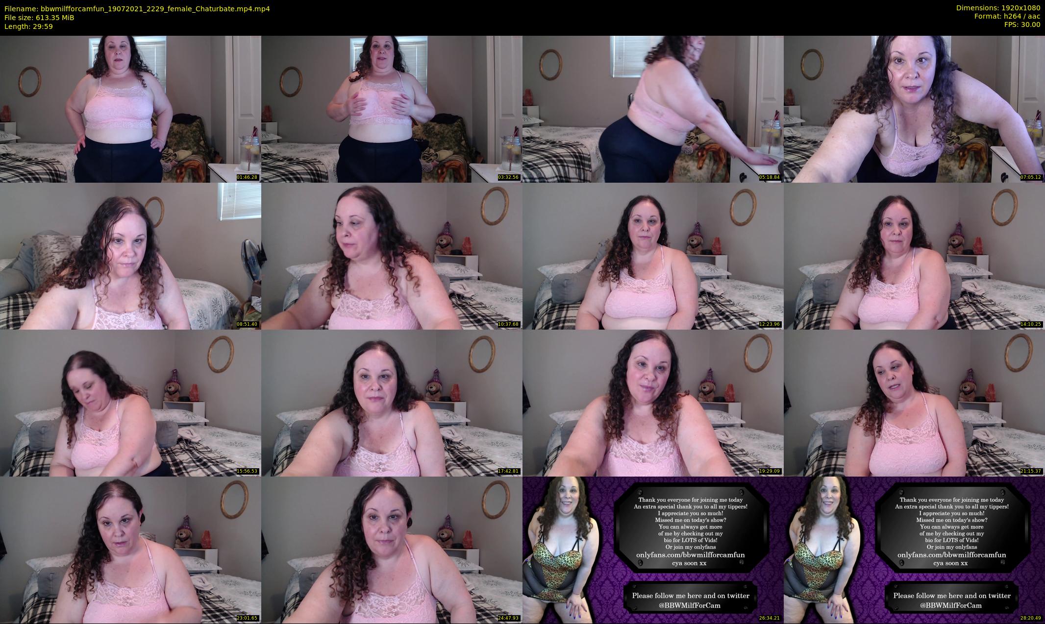 bbwmilfforcamfun — 30 minute Chaturbate female cam show recording, 1080p, Jul 19, 2021