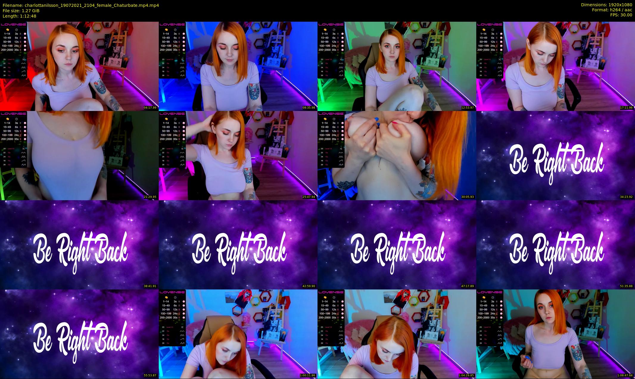 charlottanilsson — 73 minute Chaturbate female cam show recording, 1080p, Jul 19, 2021