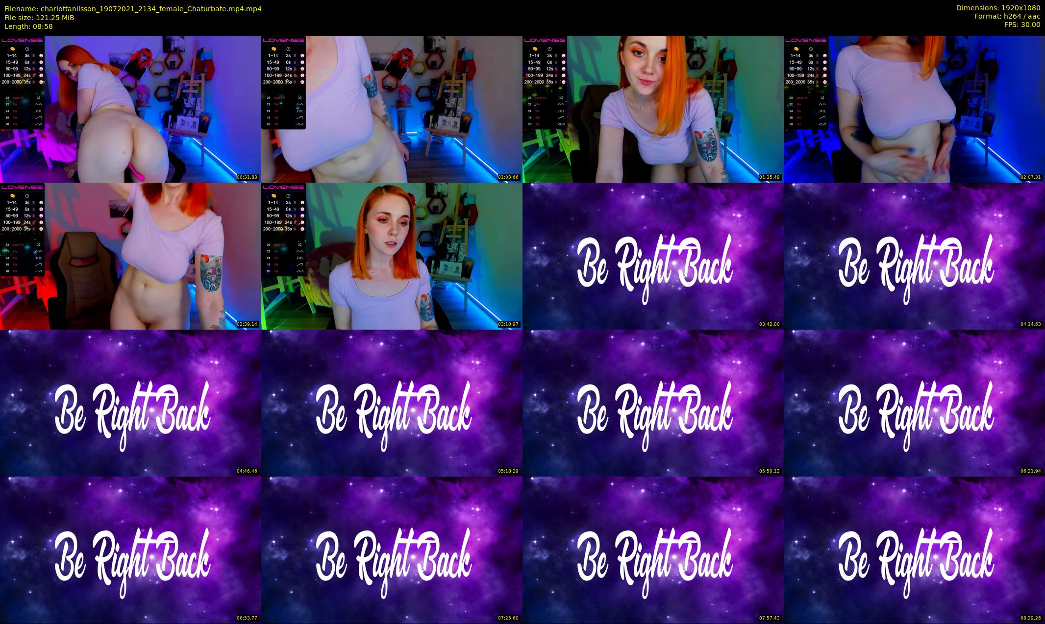 charlottanilsson — 9 minute Chaturbate female cam show recording, 1080p, Jul 19, 2021