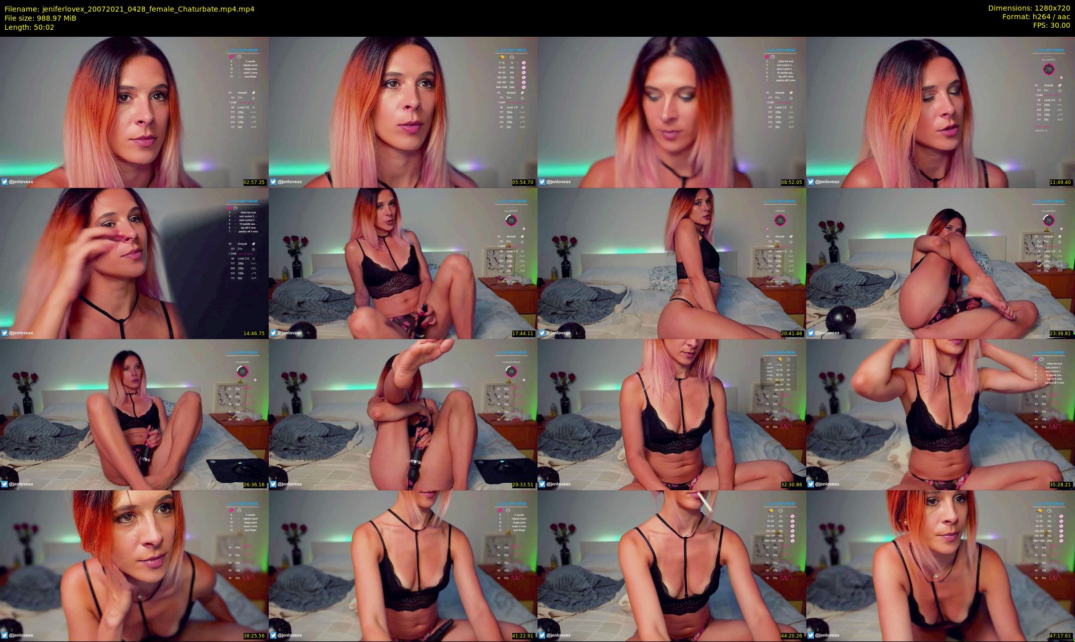jeniferlovex — 51 minute Chaturbate female cam show recording, 720p, Jul 20, 2021