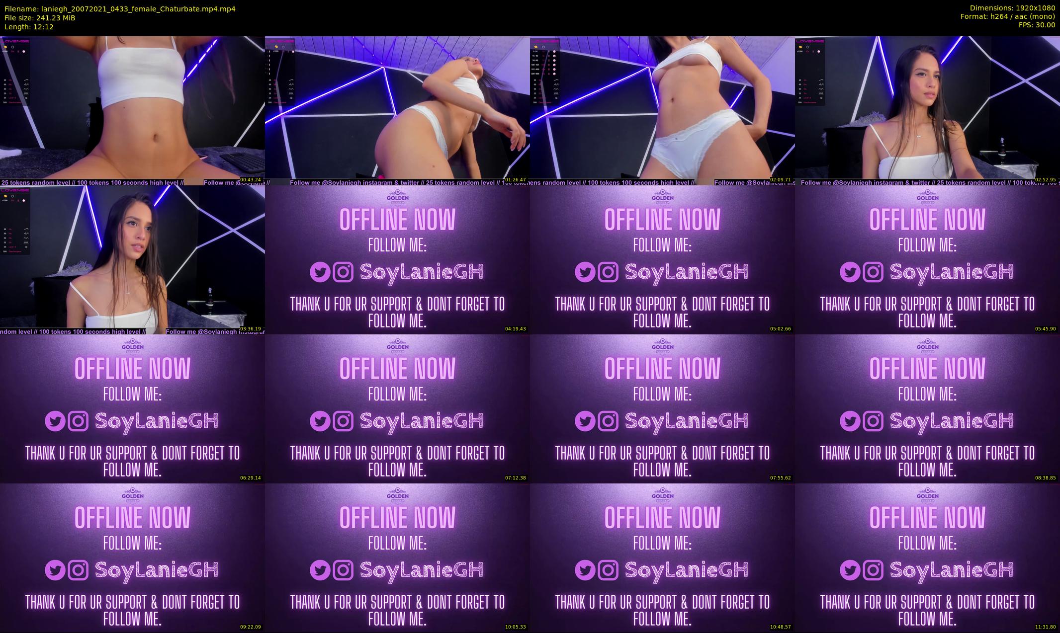 laniegh — 13 minute Chaturbate female cam show recording, 1080p, Jul 20, 2021