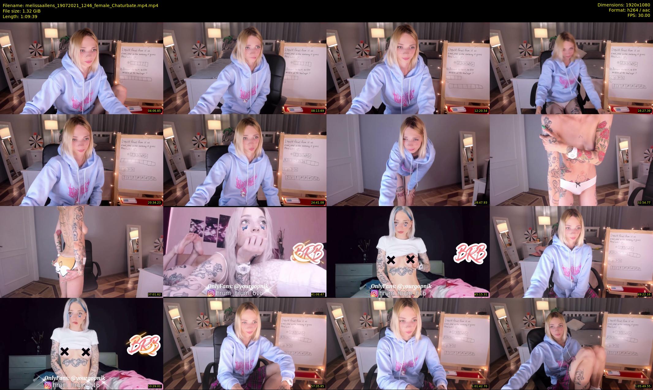 melissaallens — 70 minute Chaturbate female cam show recording, 1080p, Jul 19, 2021