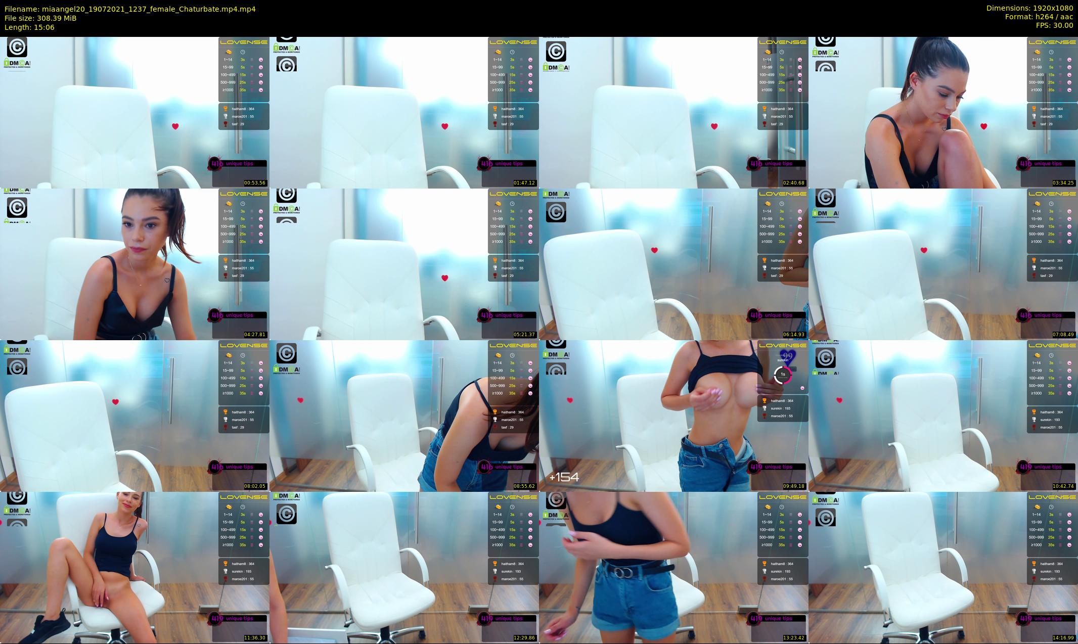 miaangel20 — 16 minute Chaturbate female cam show recording, 1080p, Jul 19, 2021