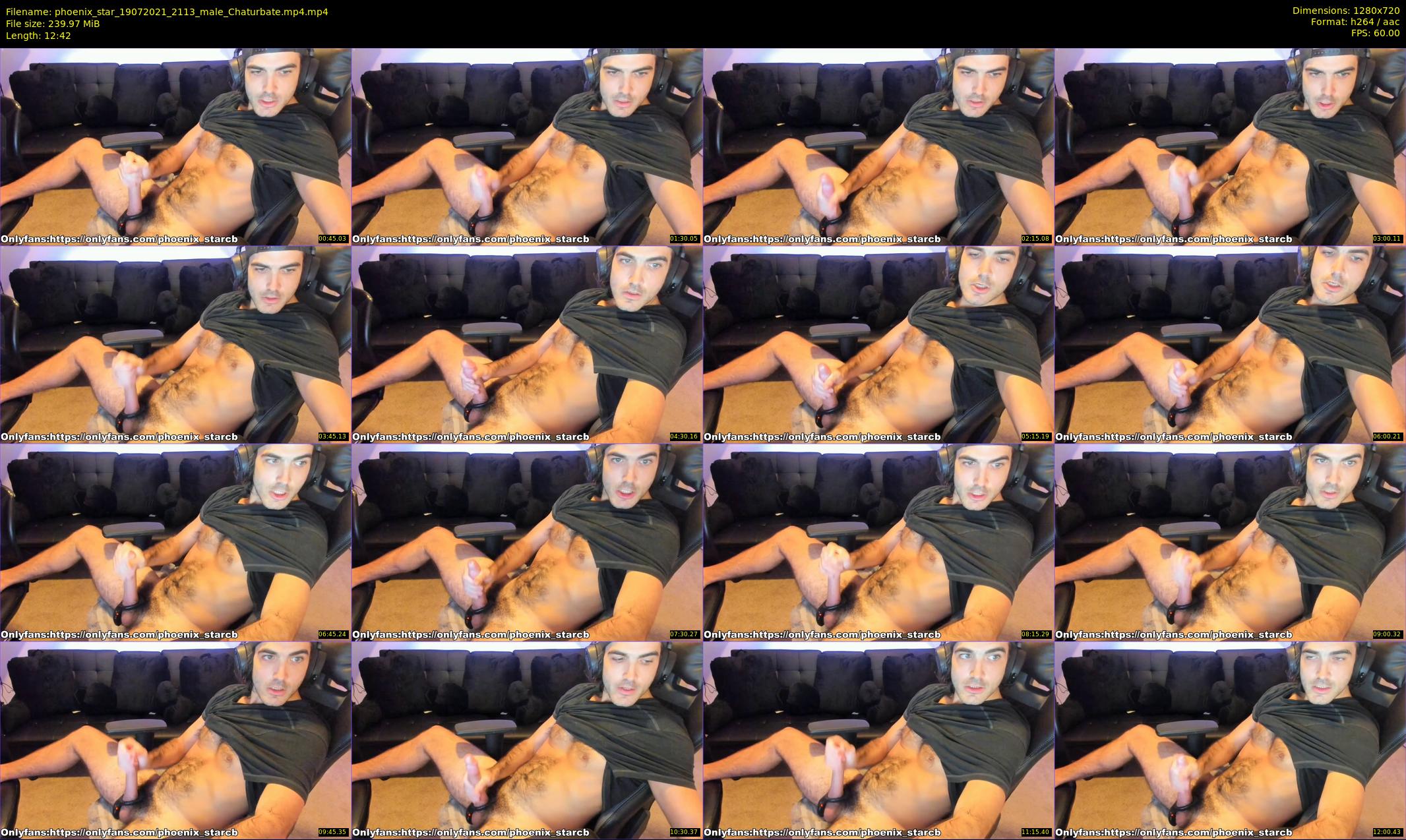 phoenix_star — 13 minute Chaturbate male cam show recording, 720p, Jul 19, 2021