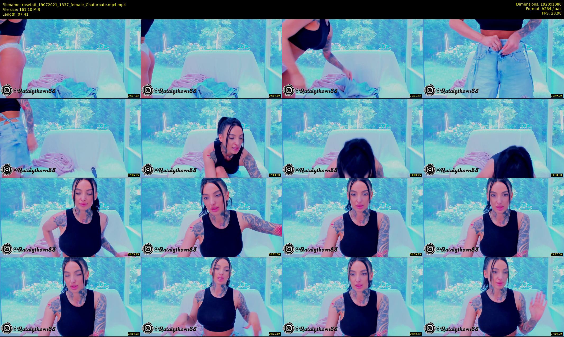 rosetatt — 8 minute Chaturbate female cam show recording, 1080p, Jul 19, 2021