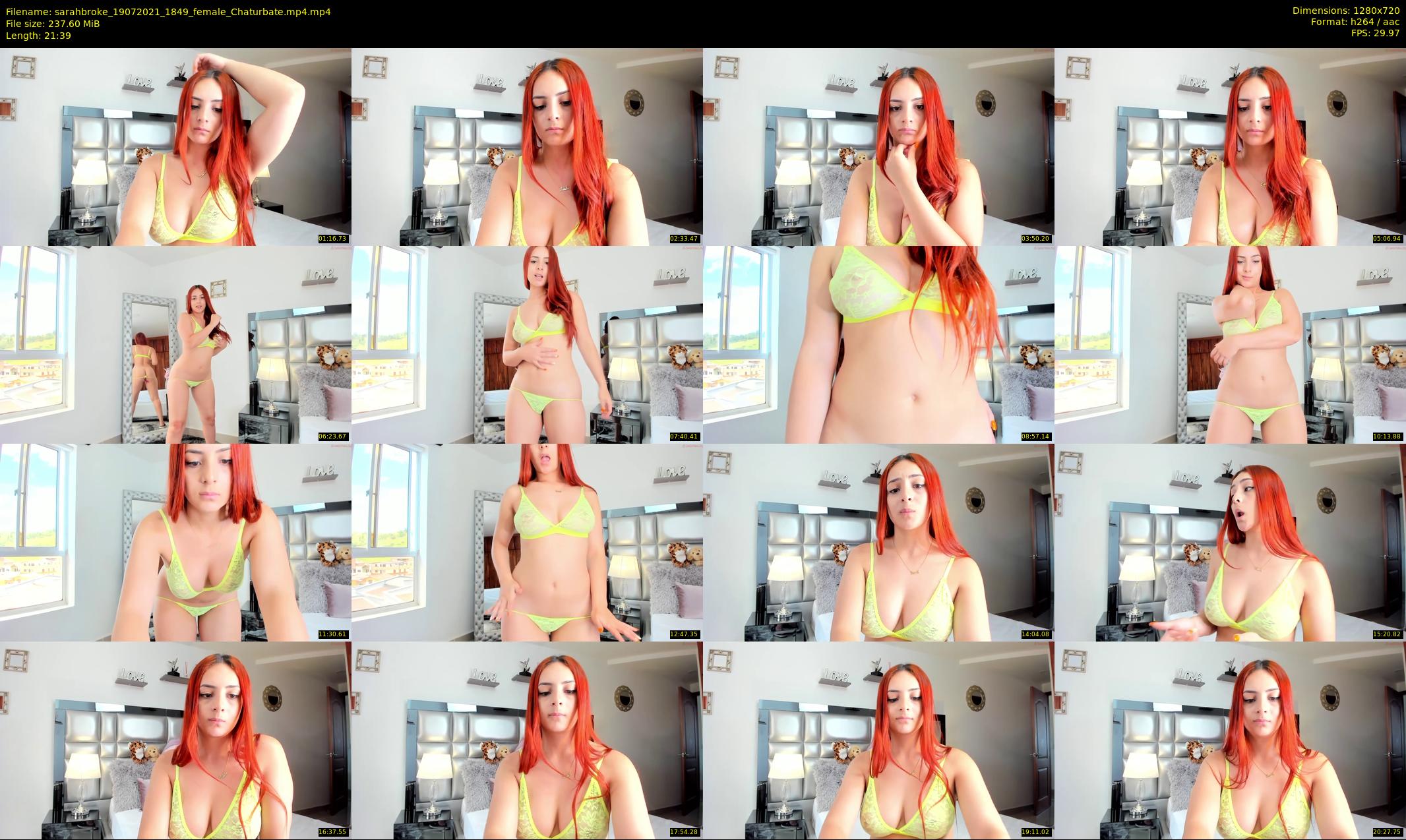 sarahbroke — 22 minute Chaturbate female cam show recording, 720p, Jul 19, 2021
