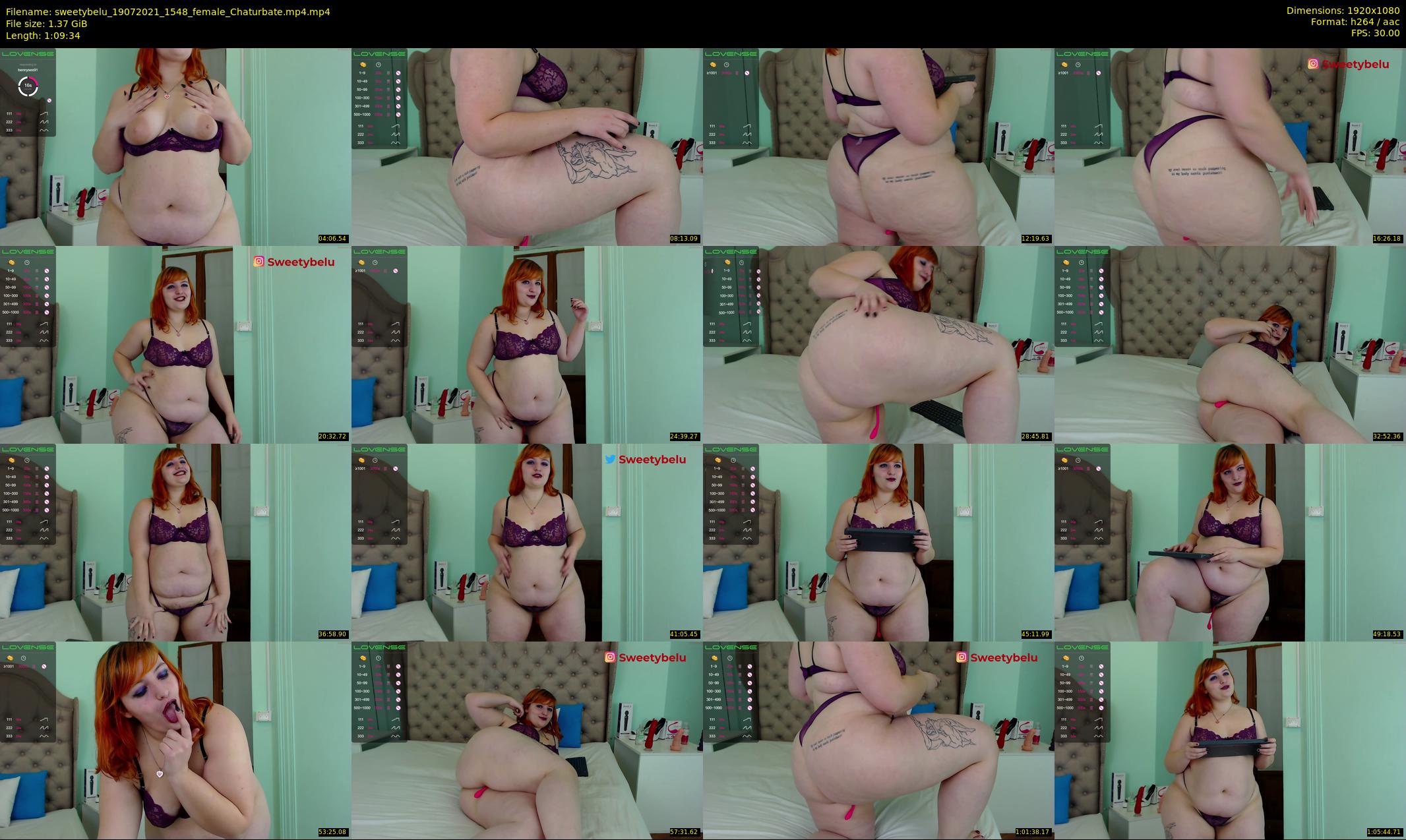 sweetybelu — 70 minute Chaturbate female cam show recording, 1080p, Jul 19, 2021