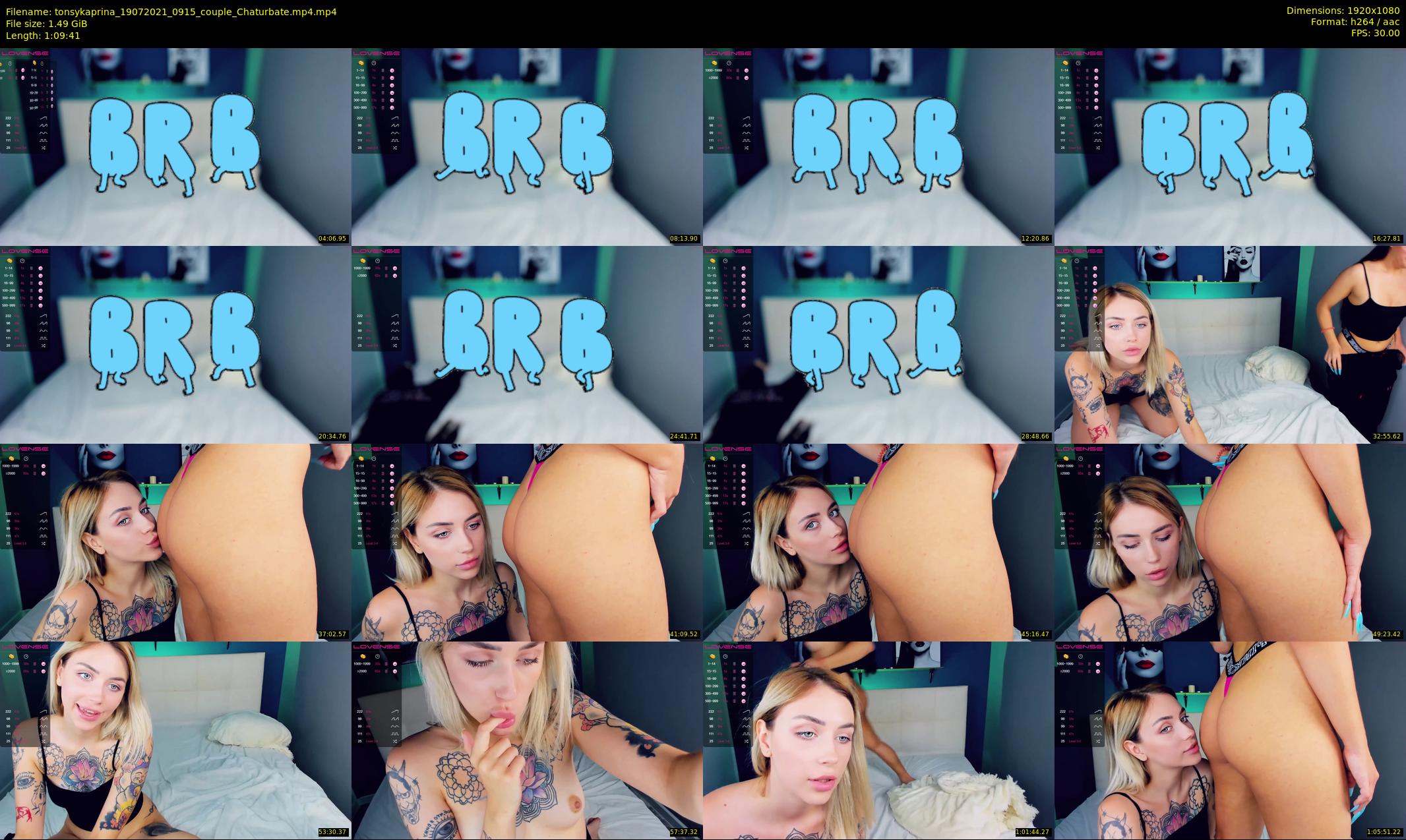 tonsykaprina — 70 minute Chaturbate couple cam show recording, 1080p, Jul 19, 2021