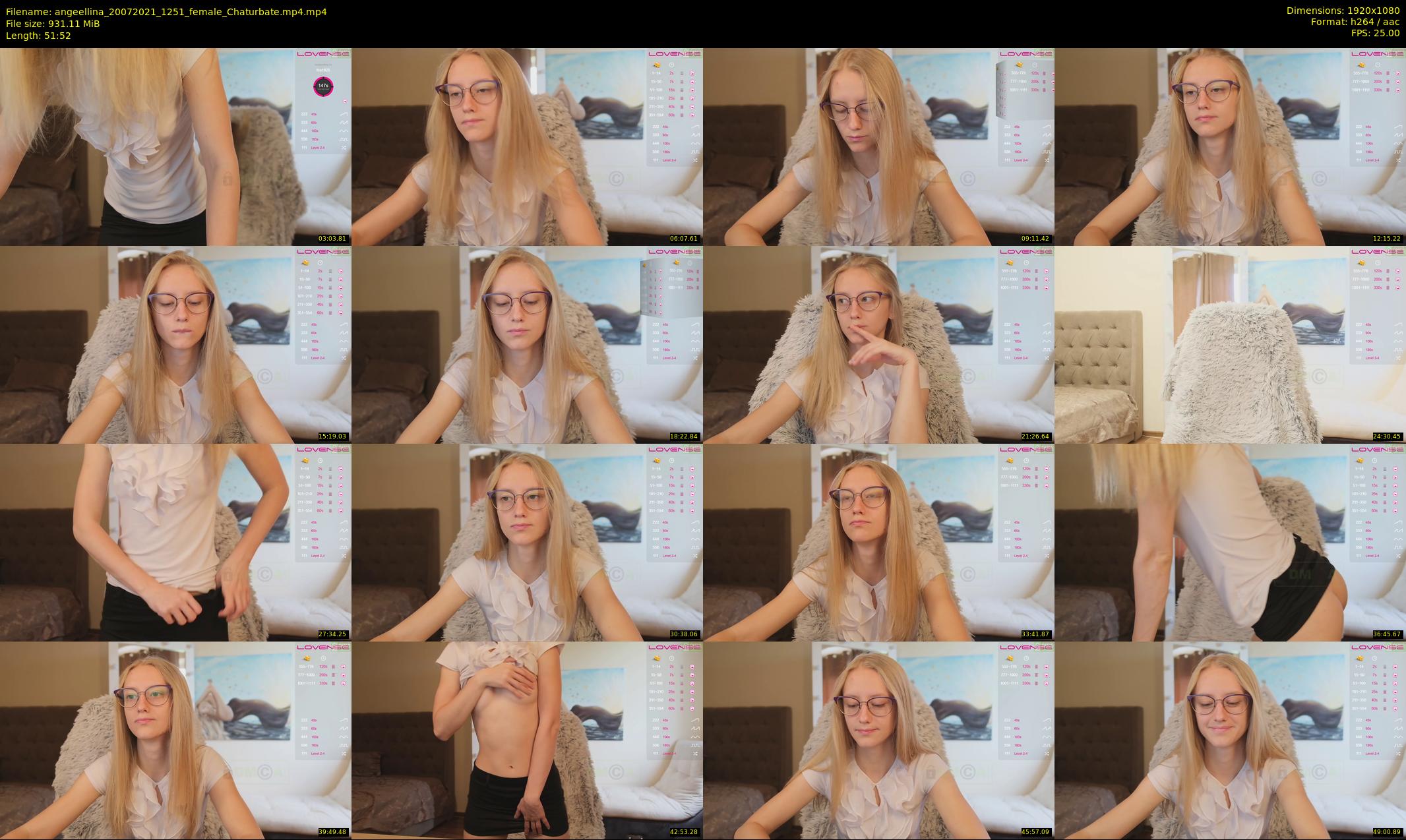 angeellina — 52 minute Chaturbate female cam show recording, 1080p, Jul 20, 2021