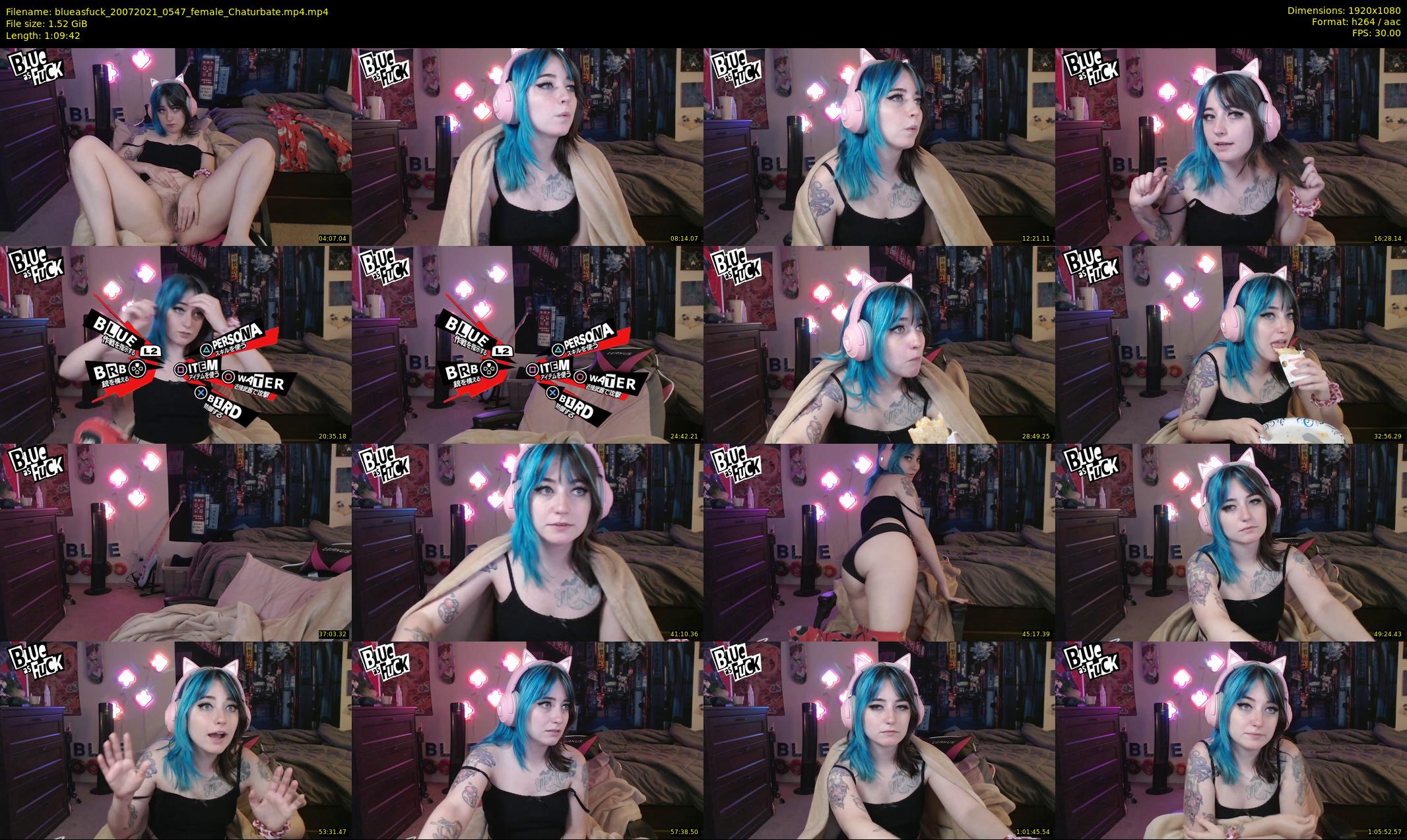 blueasfuck — 70 minute Chaturbate female cam show recording, 1080p, Jul 20, 2021