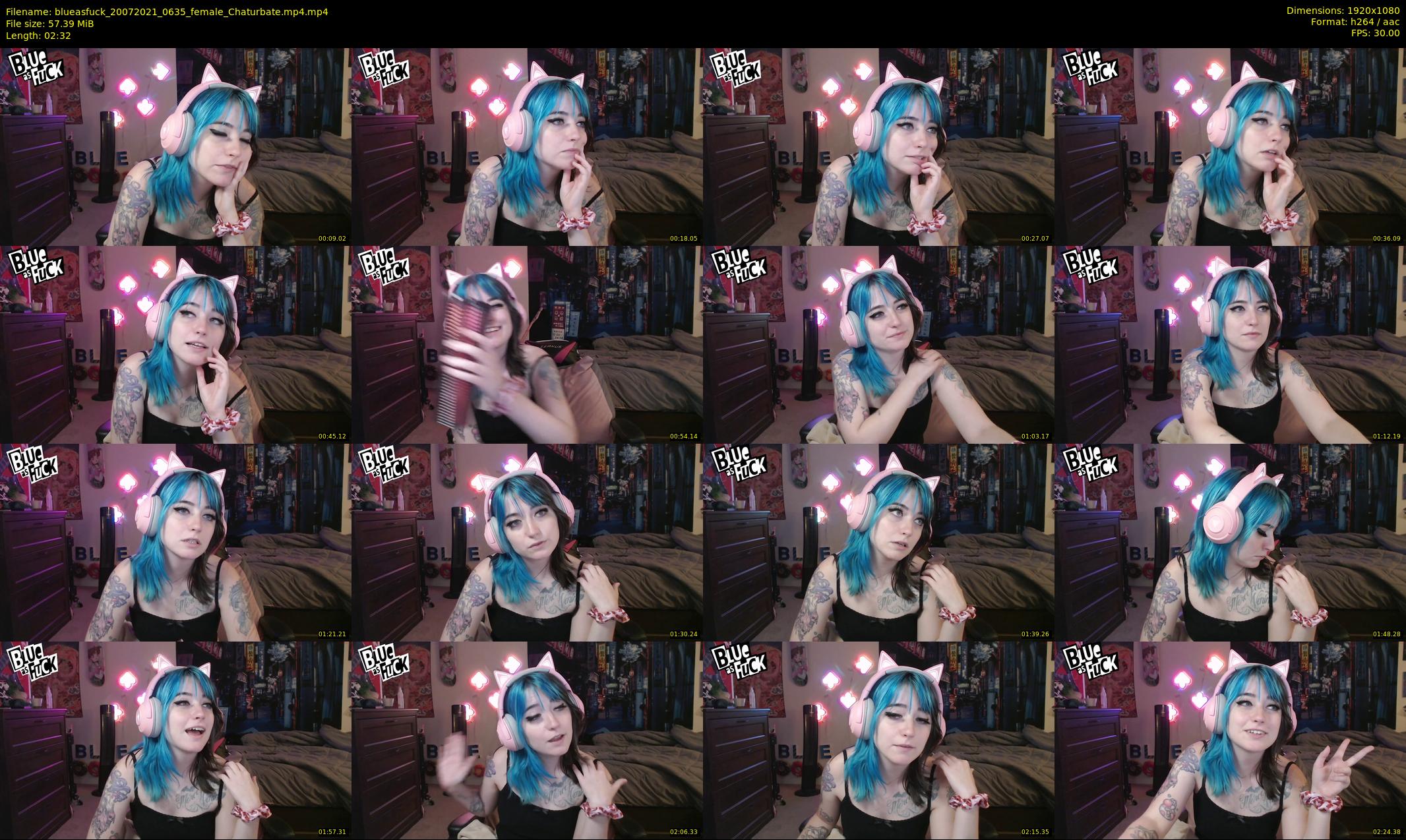 blueasfuck — 3 minute Chaturbate female cam show recording, 1080p, Jul 20, 2021